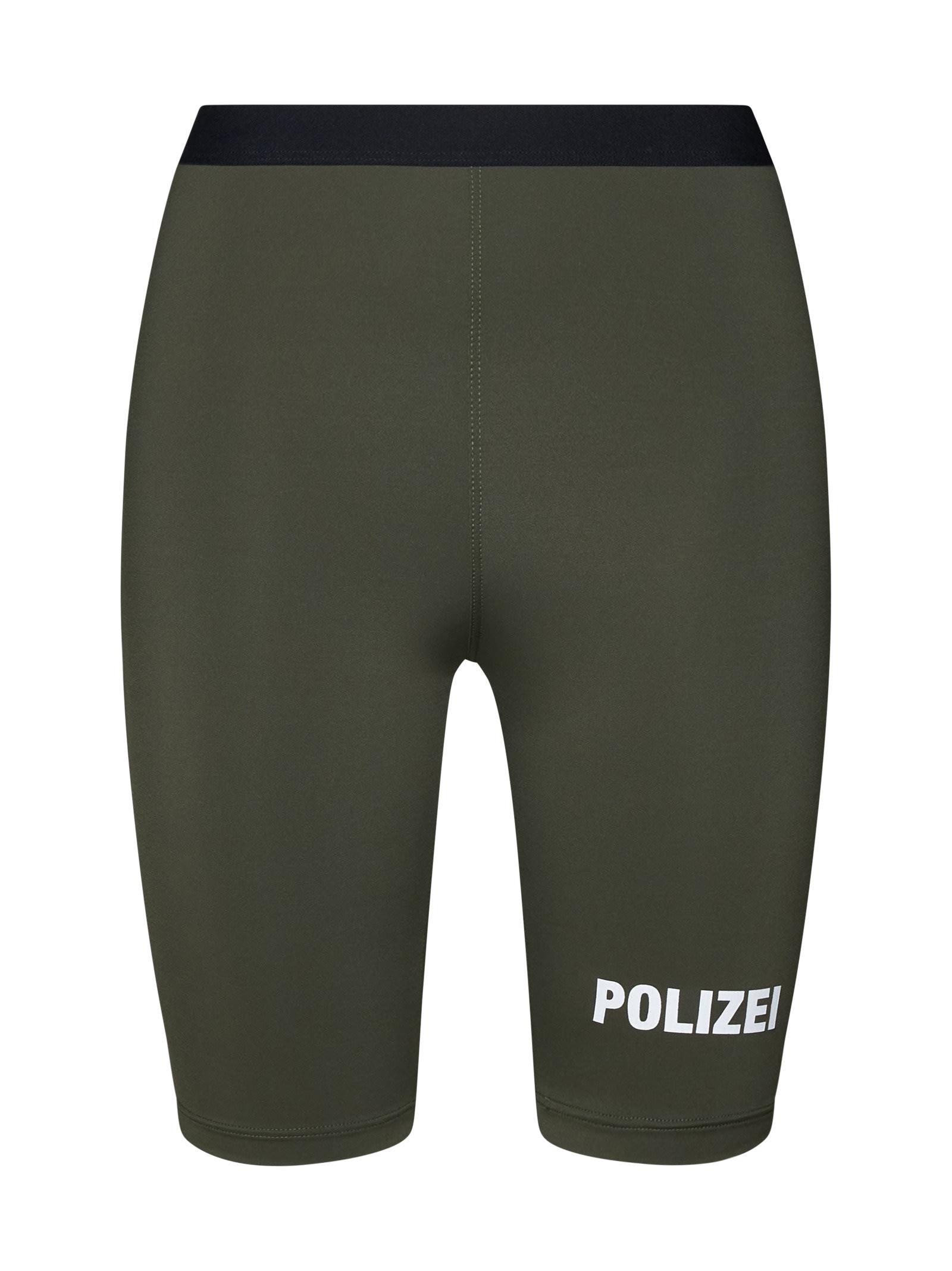 Vetements Polizei Jersey Shorts in Green Lyst