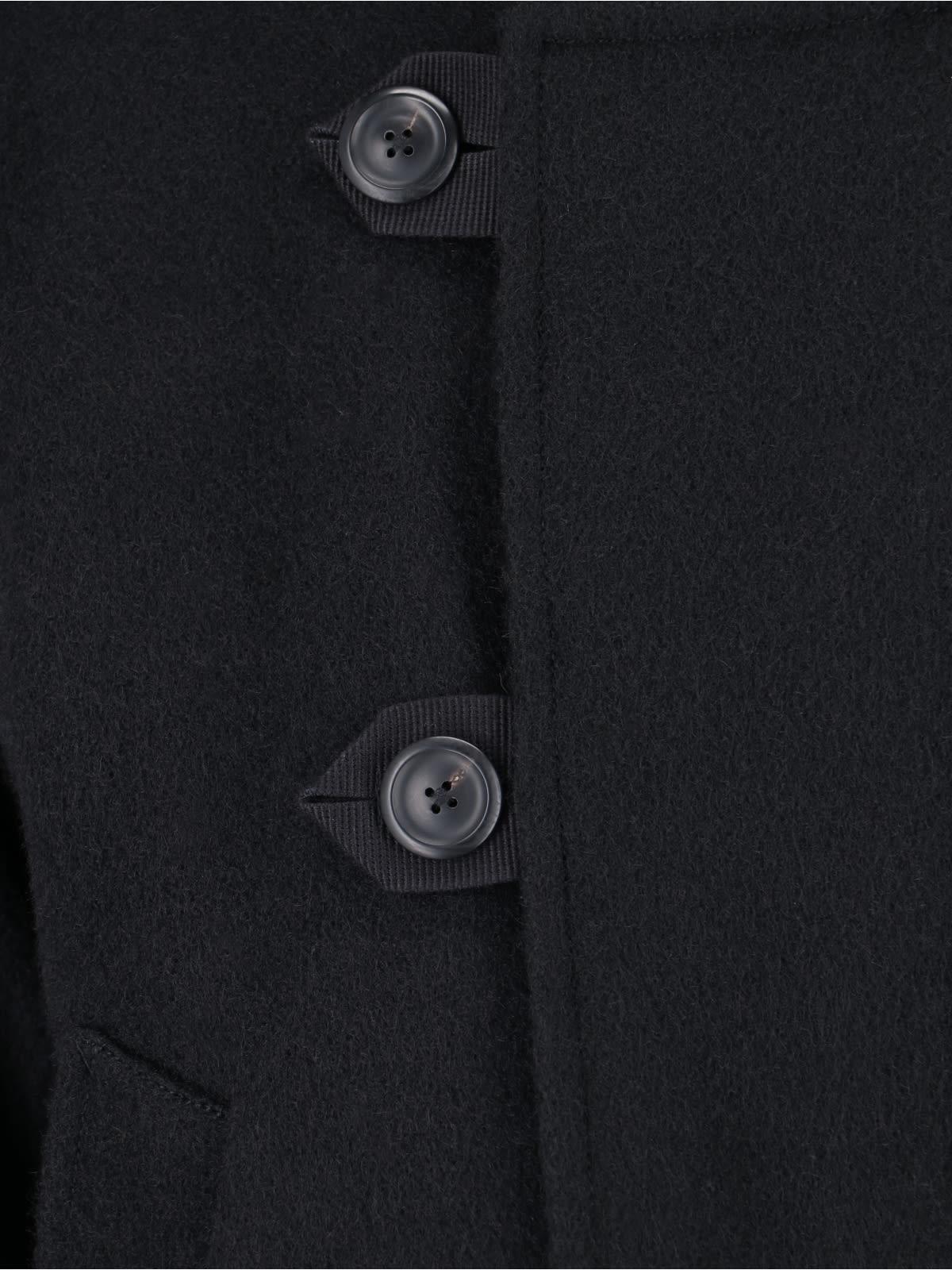 Our Legacy Virgin Wool Hooded Jacket with Asymmetric Closure