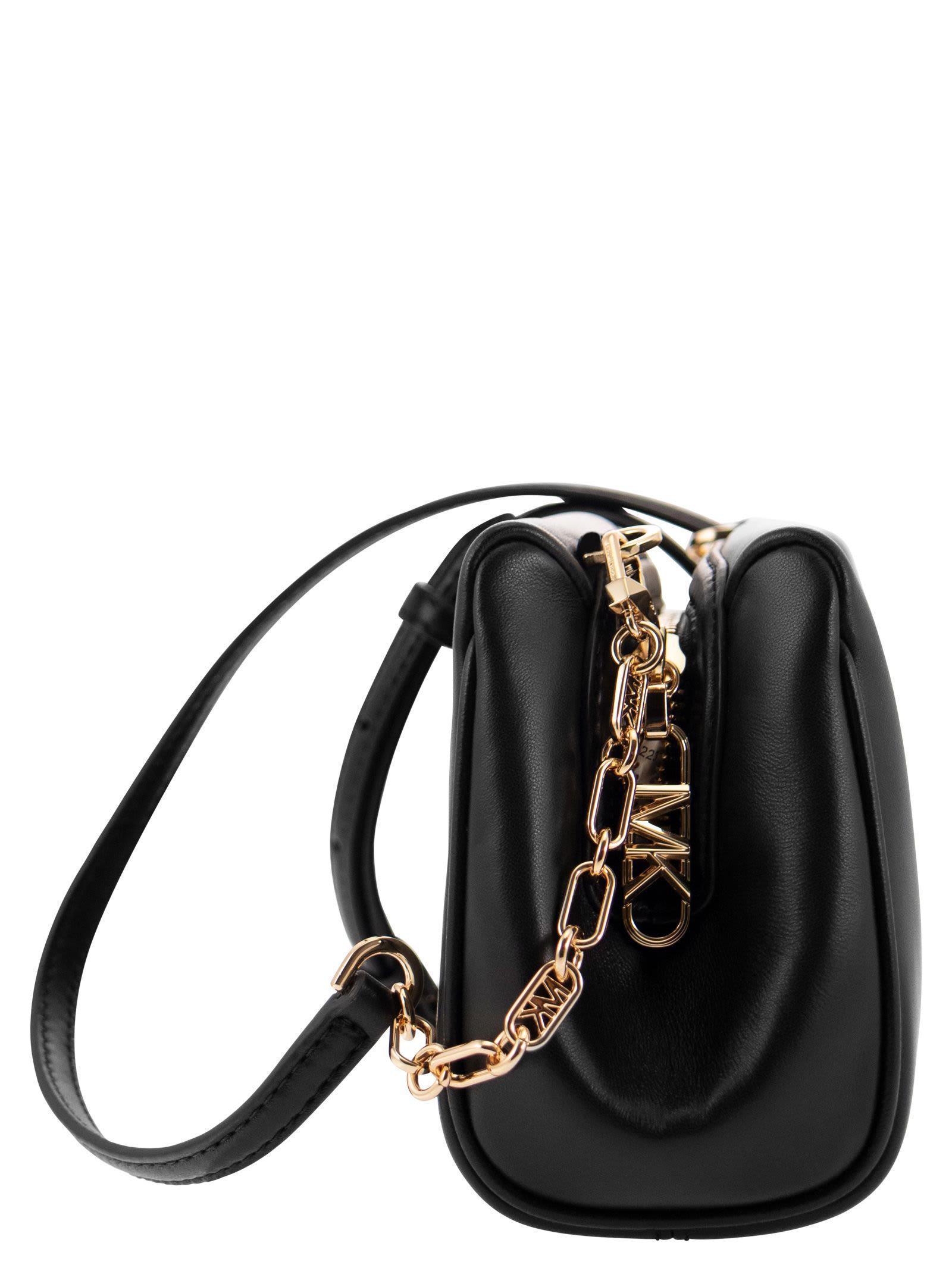 Michael kors black purse with chain strap deals