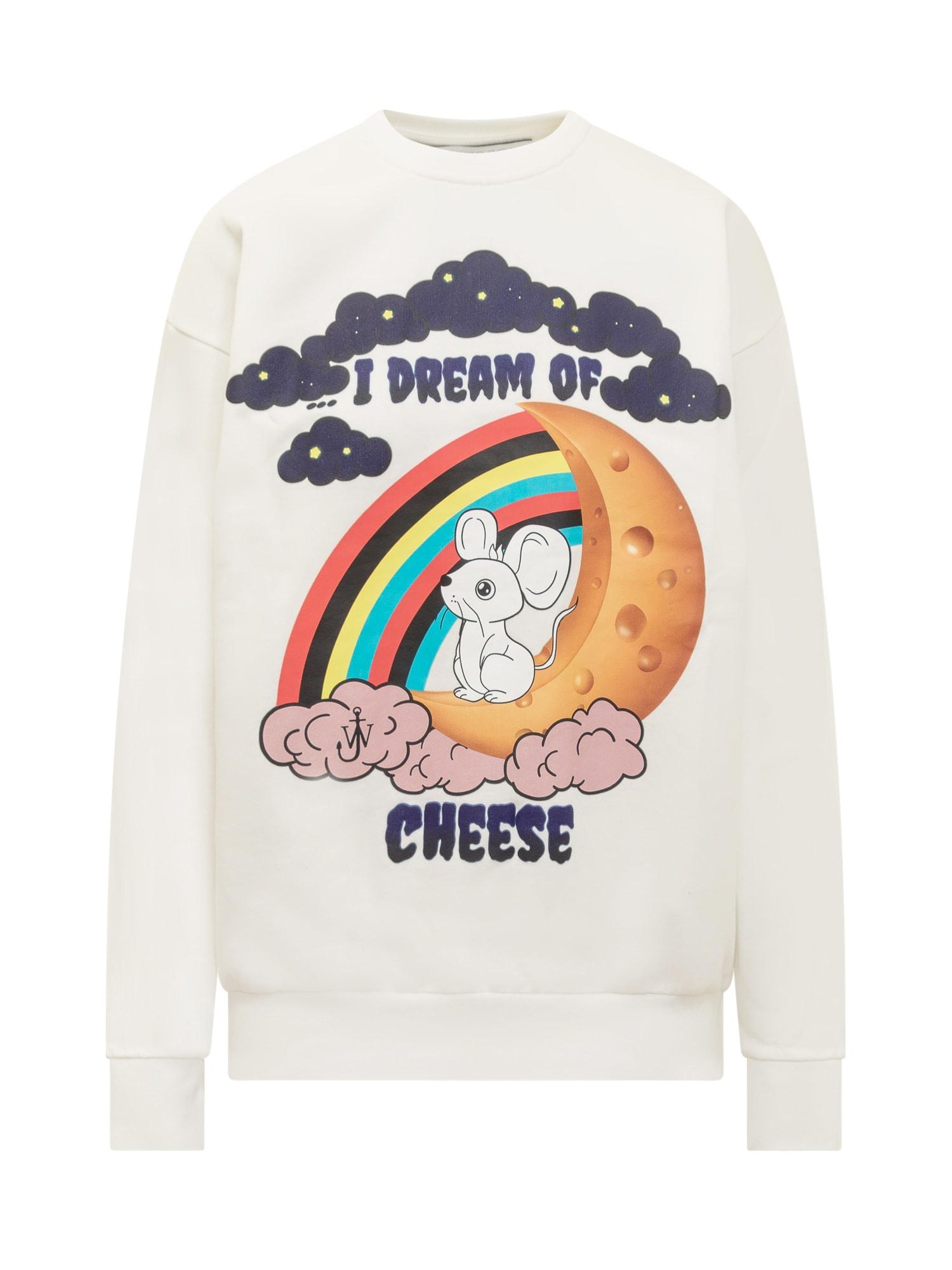 JW Anderson Idreamofcheese Sweatshirt in White | Lyst