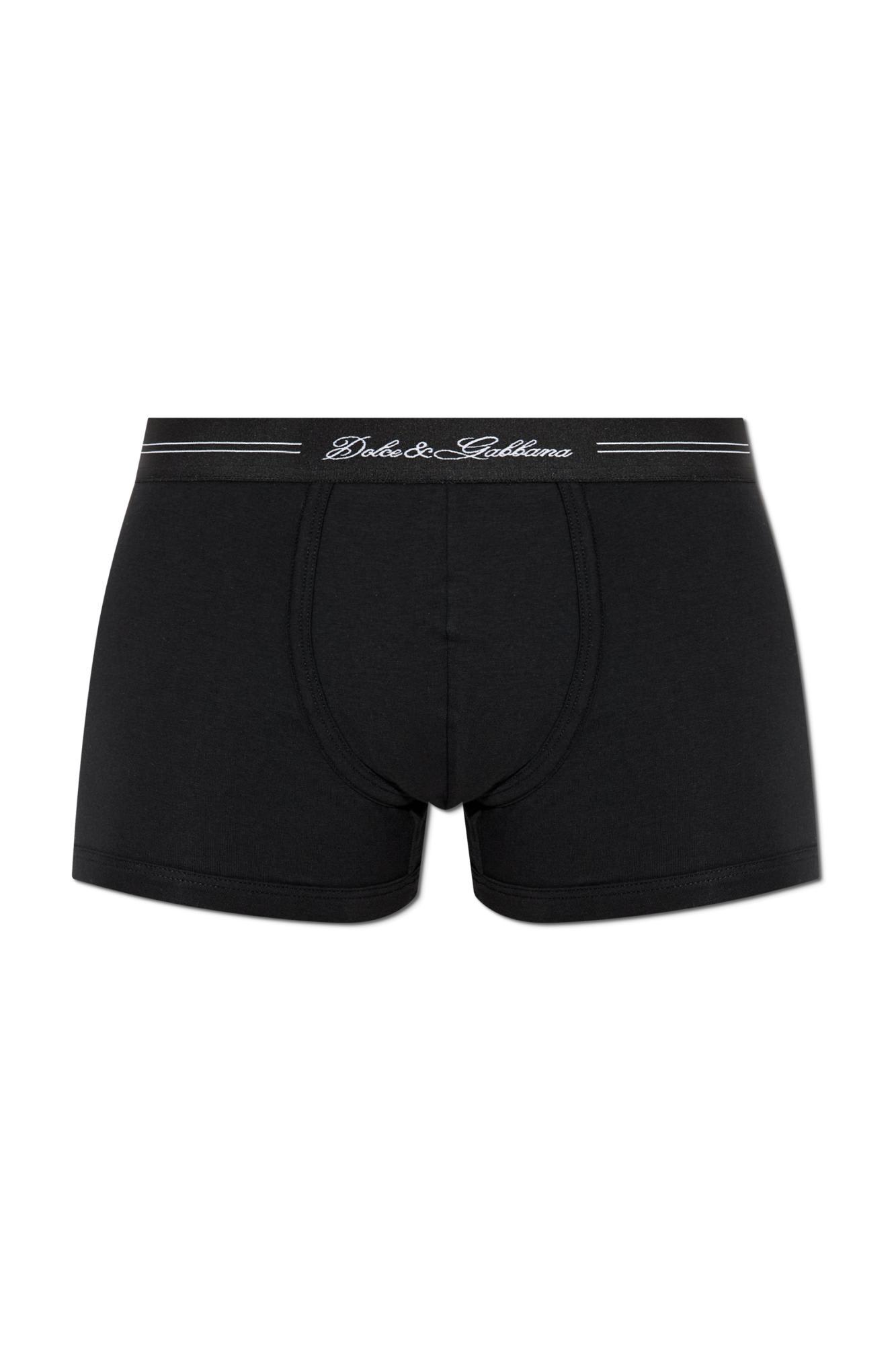 VIP【関税送料無料】希少 DOLCE & GABBANA BLACK UNDERWEAR Stretch cotton regular-fit boxers in Black for Men