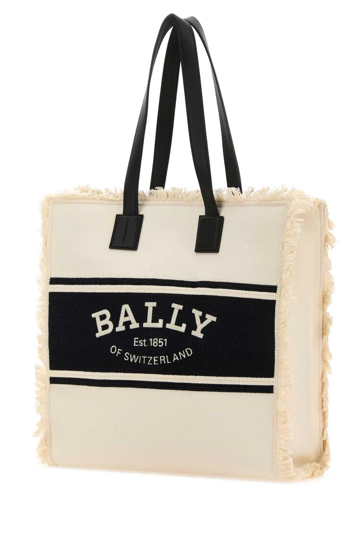 Bally Embroidered Logo Canvas Tote Bag in Black Lyst UK