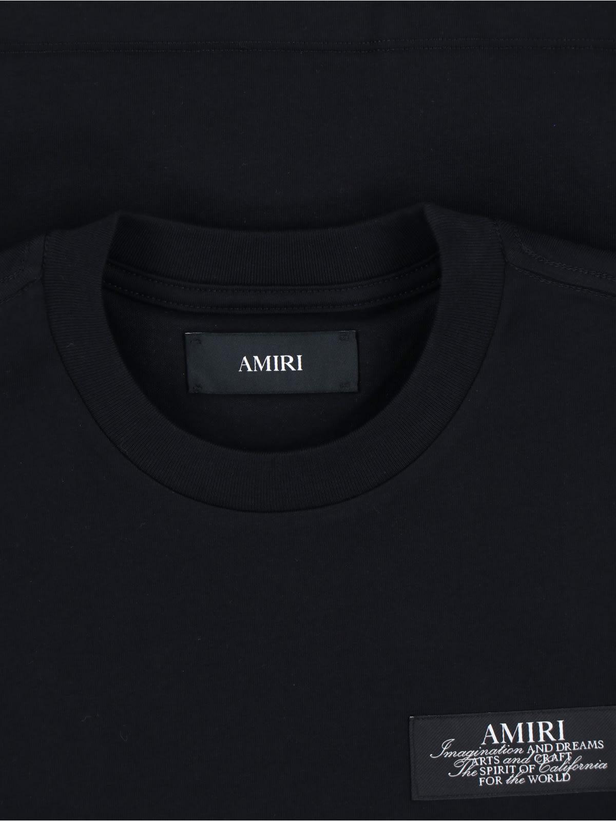 AMIRI♡ ブラック 'AMIRI Spirit' Tシャツ AMIRI Spirit Logo T-Shirt Black | END. (US)