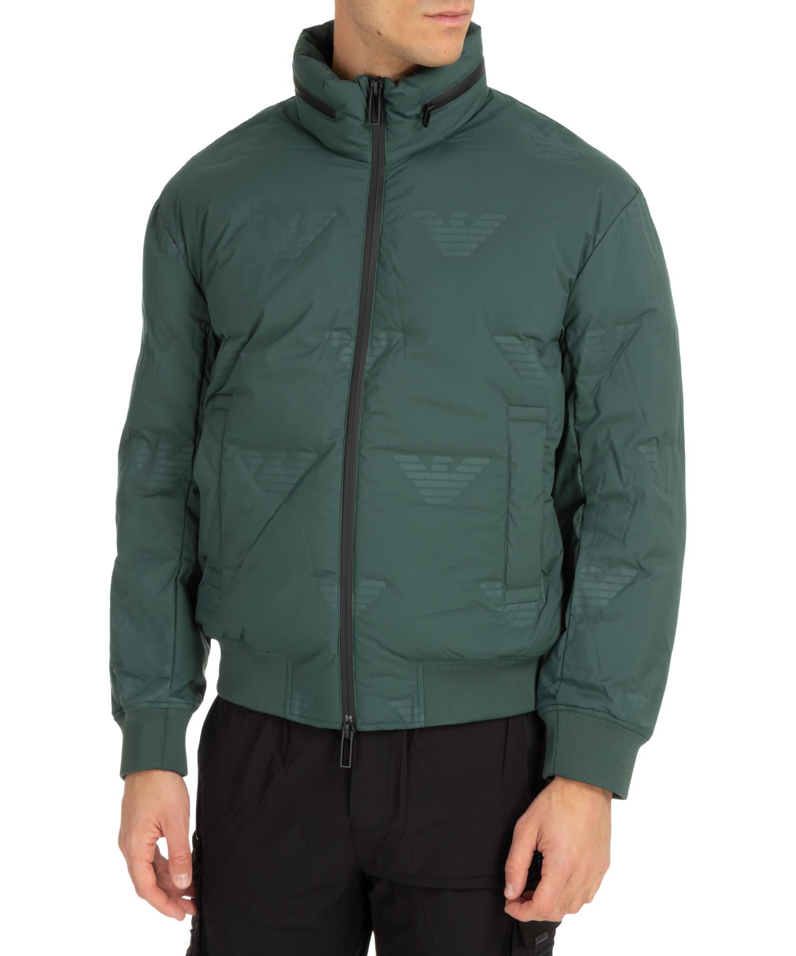 Emporio Armani Down Jacket in Green for Men | Lyst