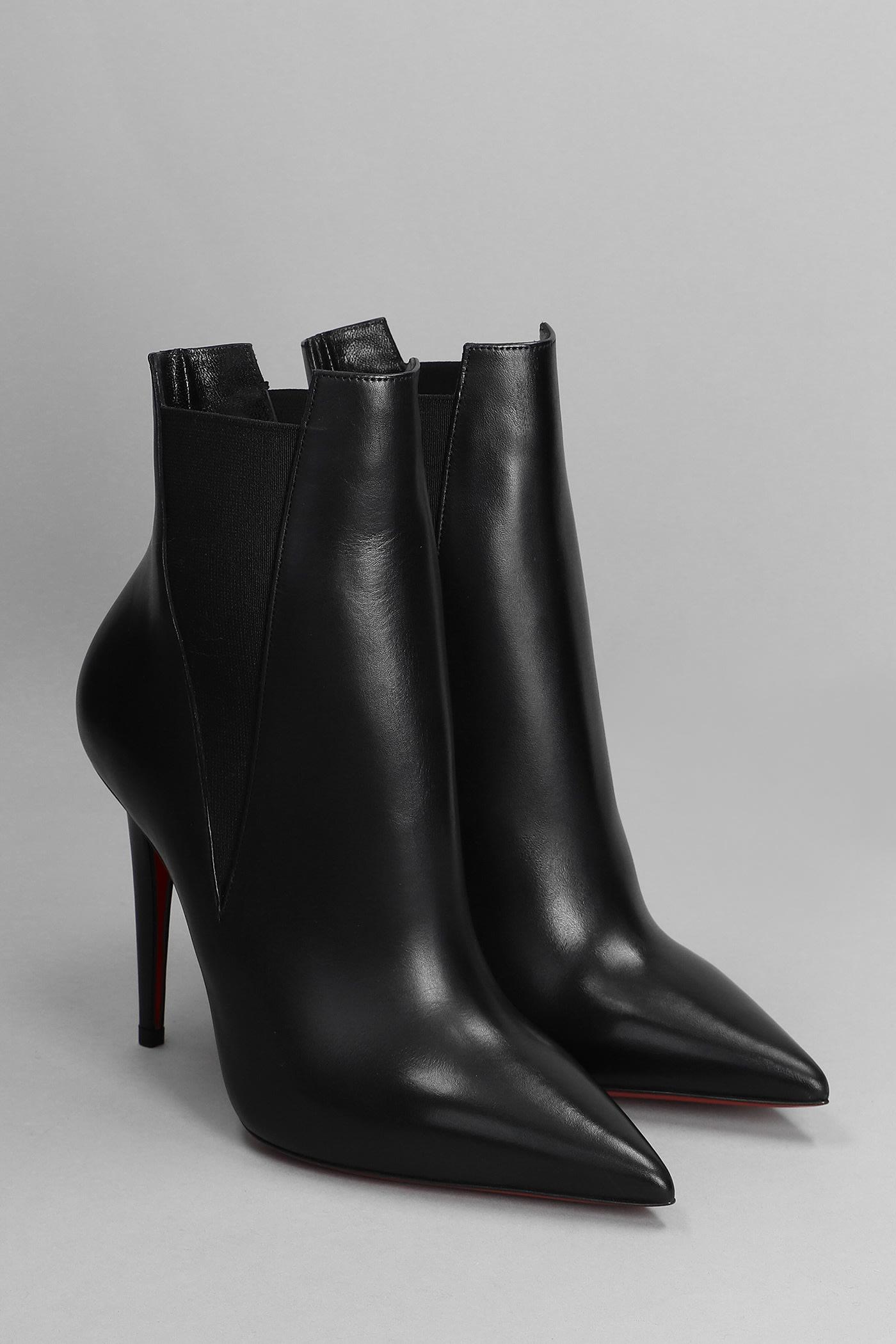 Christian Louboutin Astribooty 100 High Heels Ankle Boots In Black Leather  | Lyst