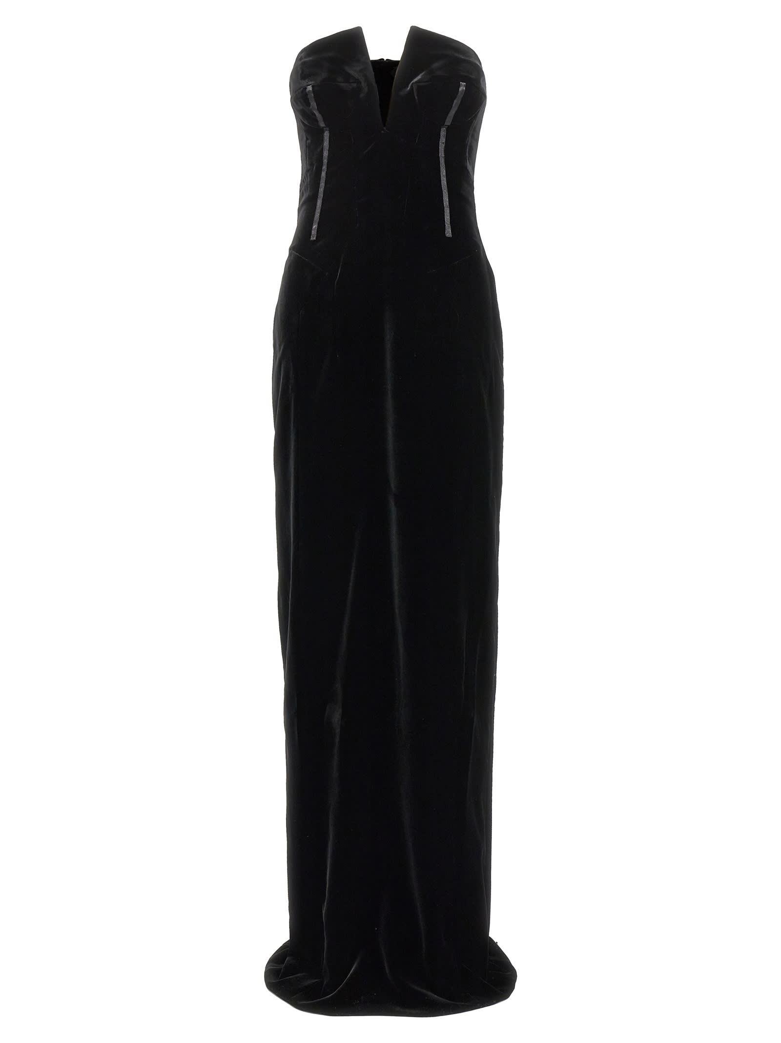 Black Velvet Ball Gown Victorian Gown D3001 - D-RoseBlooming