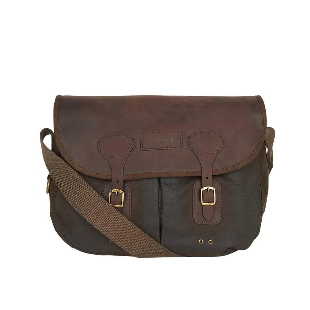 Barbour Tarras Wax Olive Green Crossbody Bag in Brown for Men | Lyst