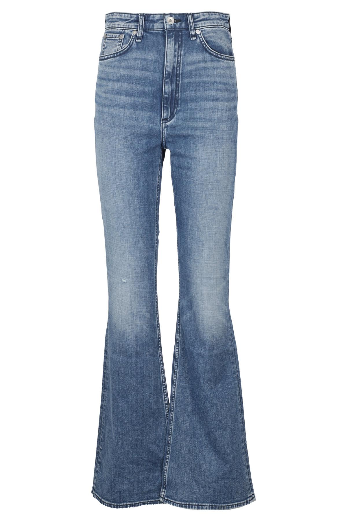 Rag & Bone Denim casey High Rise Cropped Flared Jeans in Black Womens Clothing Jeans Flare and bell bottom jeans 