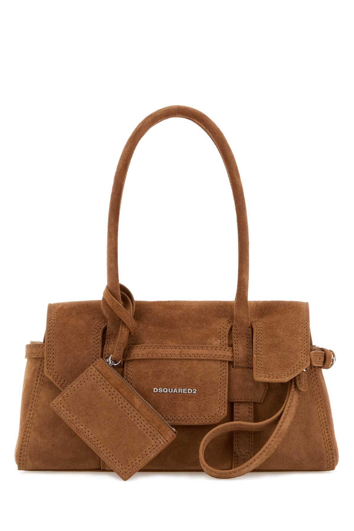 DSquared² Dsquared Camel Suede Shoulder Bag in Brown | Lyst
