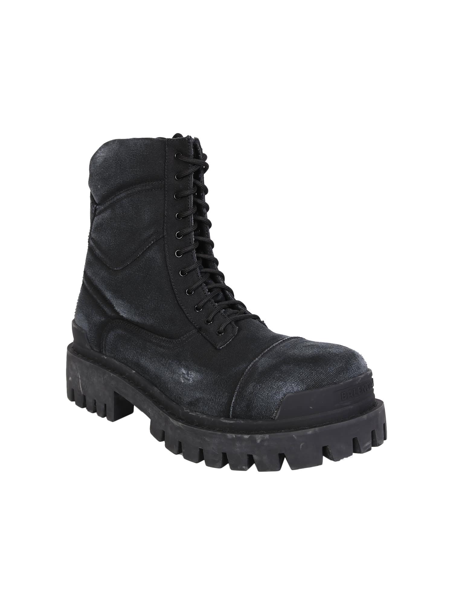 Balenciaga Worn Effect Combat Boots; Urban Style, These Shoes Are A  Timeless Accessory in Black for Men | Lyst UK