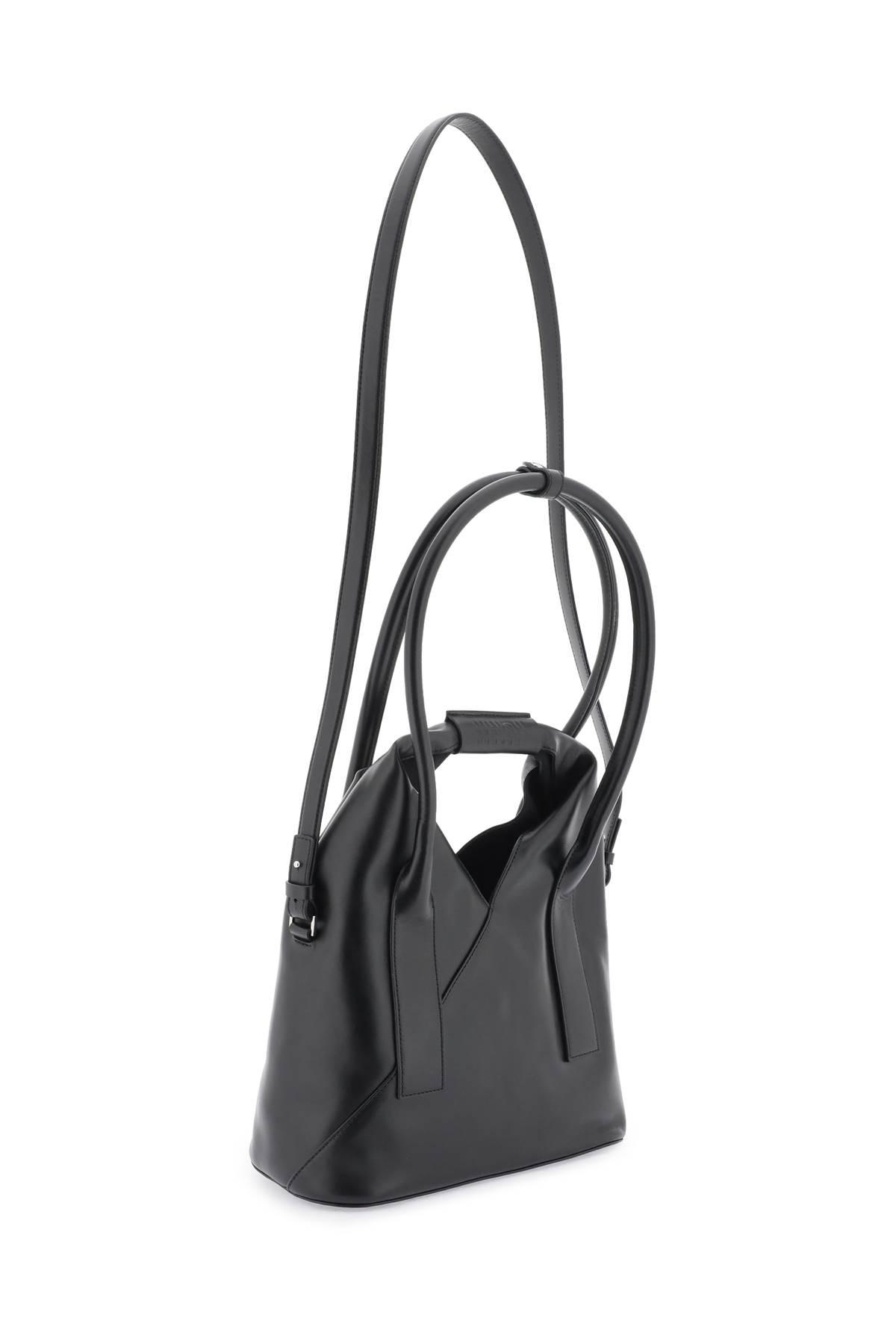 Japanese Medium Faux Leather Tote Bag in Black - MM 6 Maison