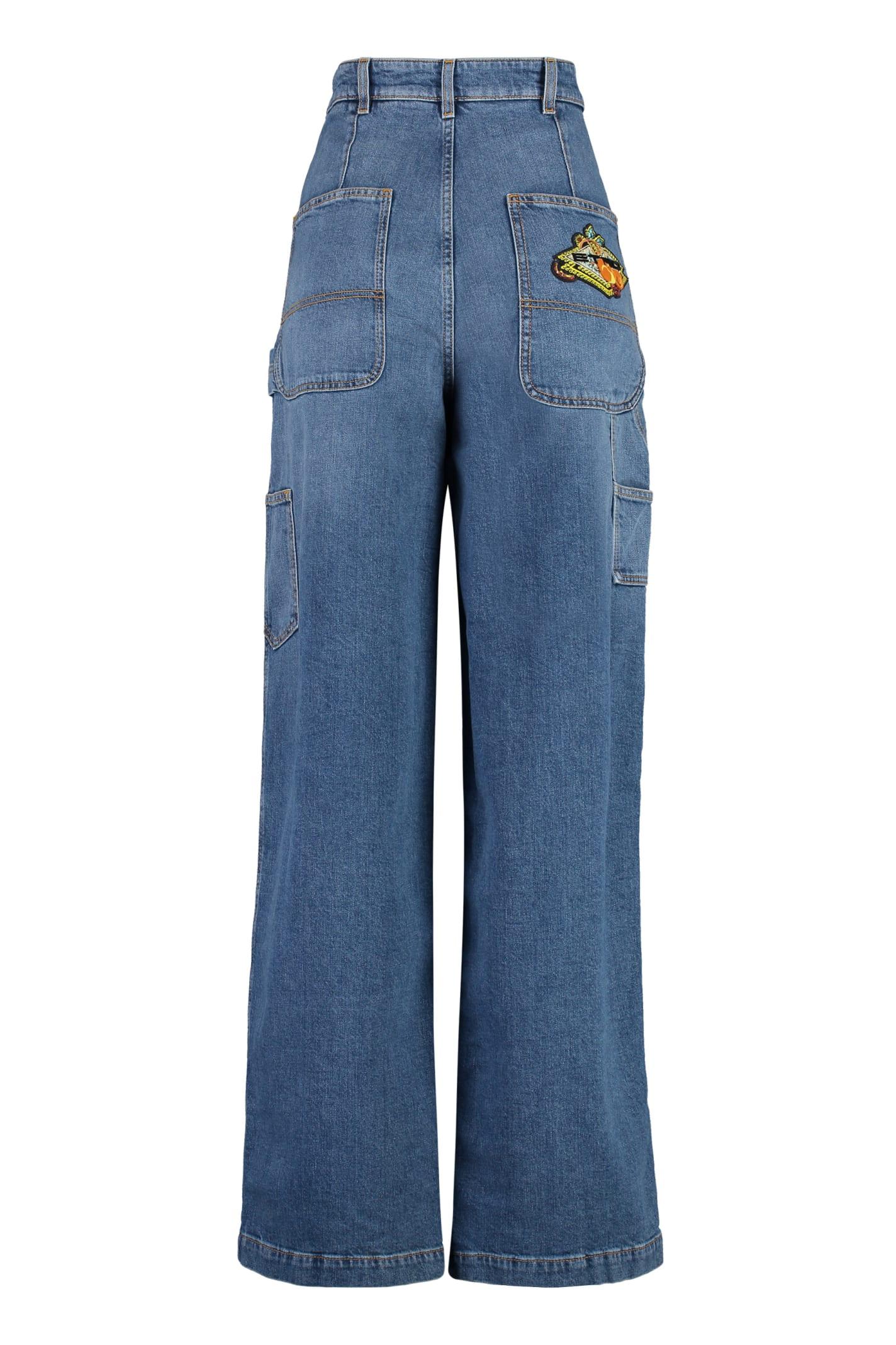 Etro Wide-leg Jeans in Blue | Lyst