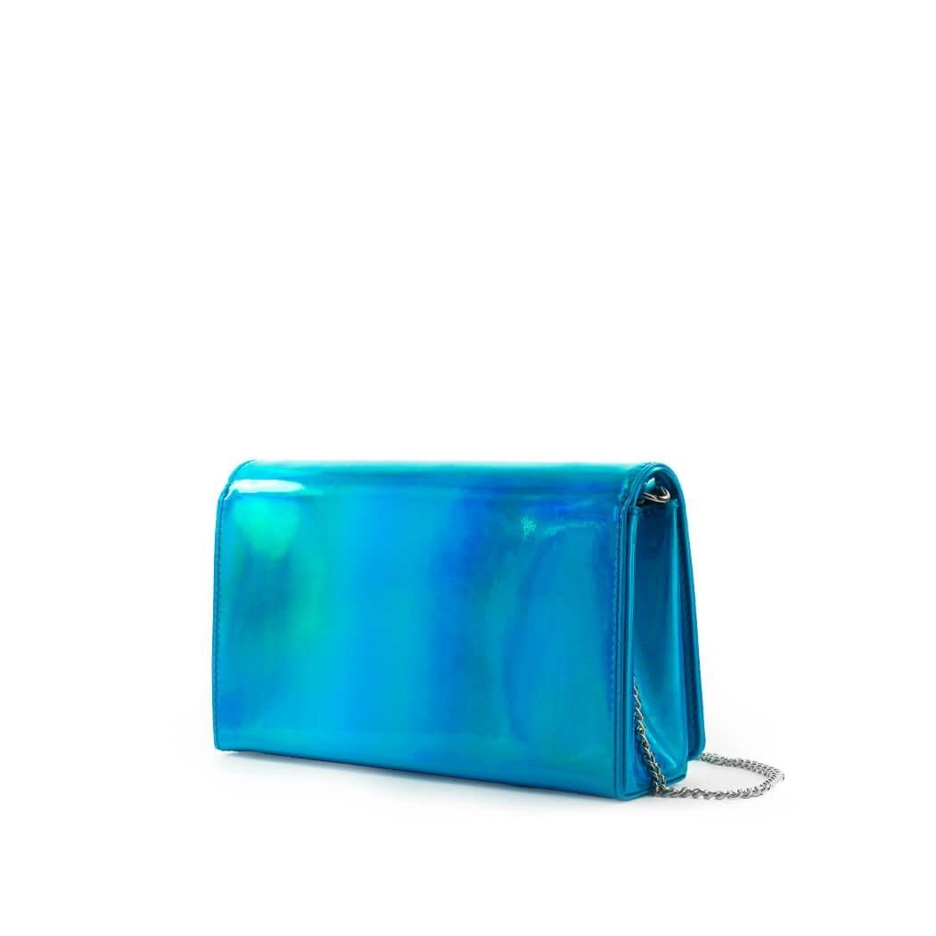 Love Moschino Turquoise Clutch With Logo in Blue | Lyst