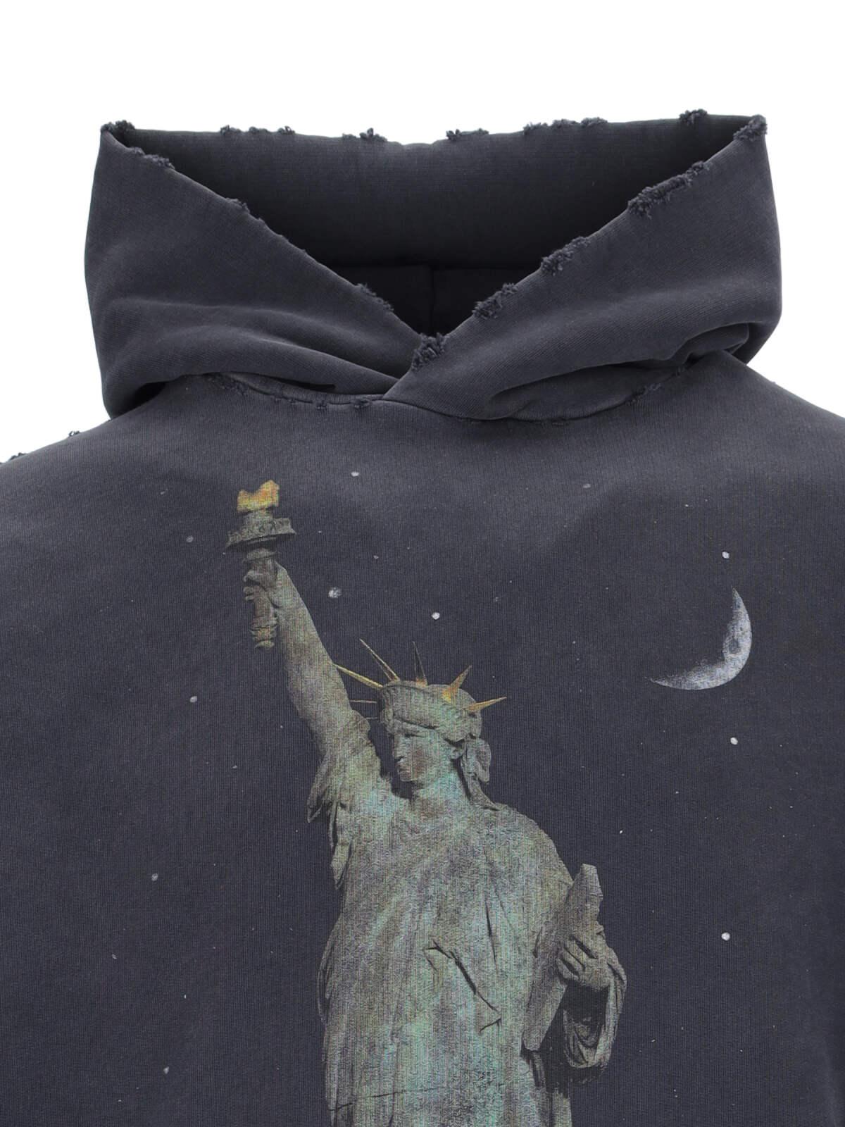 Balenciaga Paris Liberty Hoodie in Blue for Men | Lyst