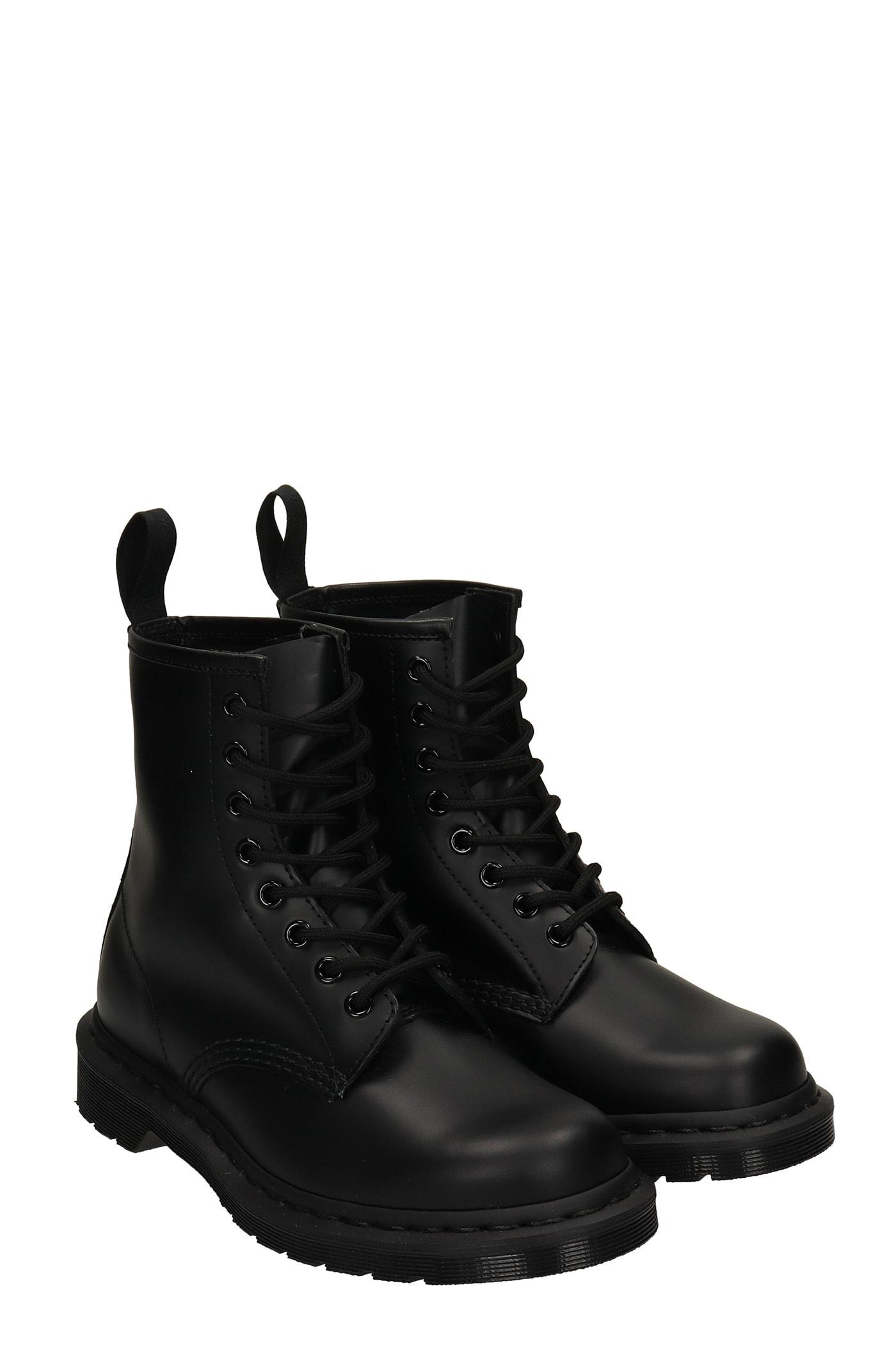 Dr. Martens 1460 Mono Combat Boots In Black Leather - Save 13% - Lyst