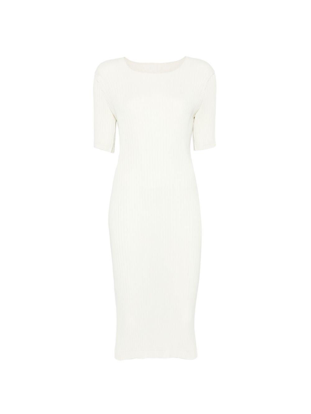 midi white dress formal Women's With You In Mind White Beaded V-Neck Midi Dress | Size: M