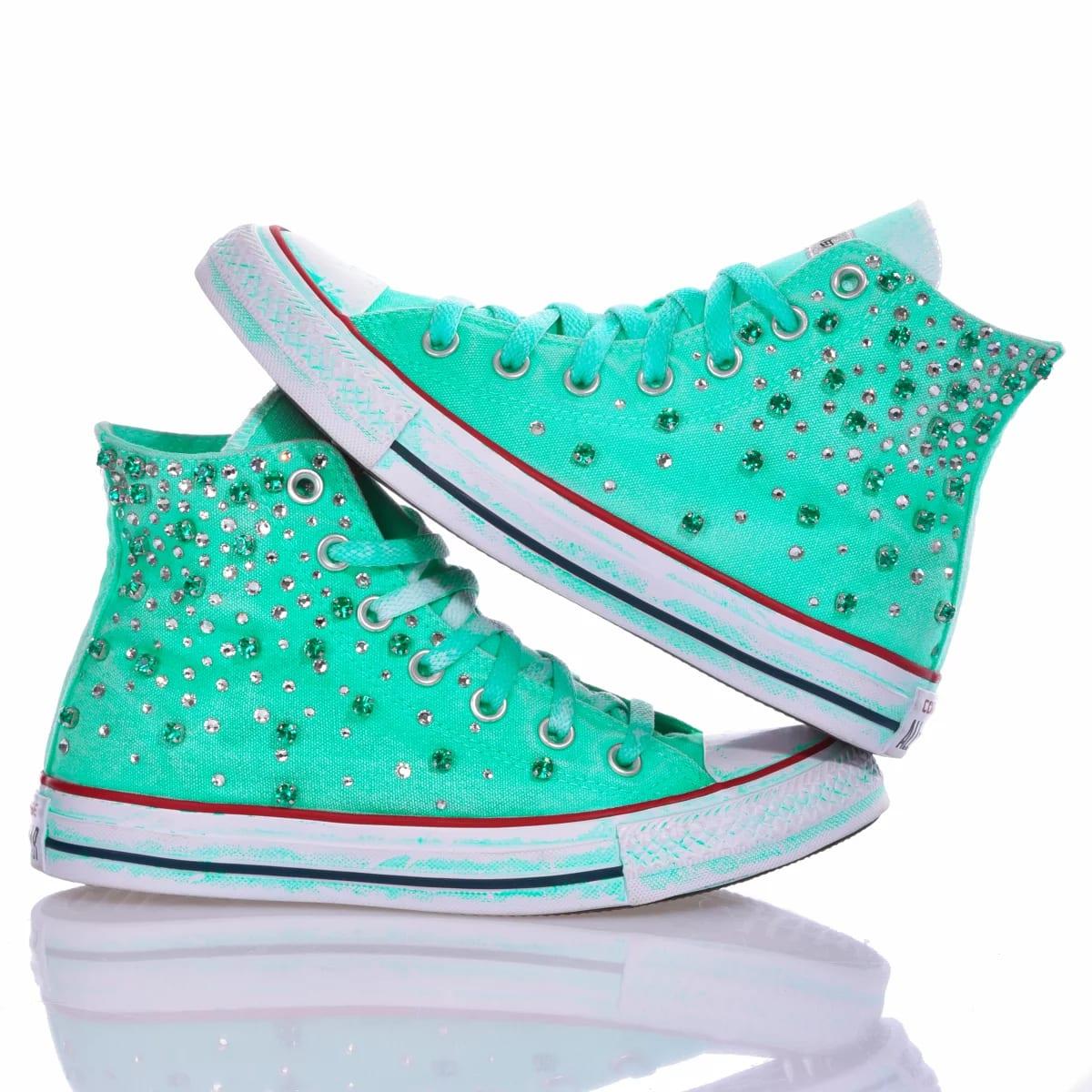 Converse All Star Precious Aquamarine Customized Sneakers