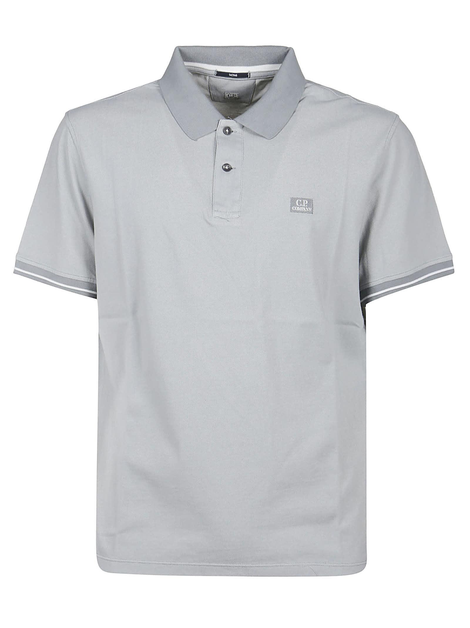 C.P. Company Tacting Logo Polo Shirt in Gray for Men | Lyst