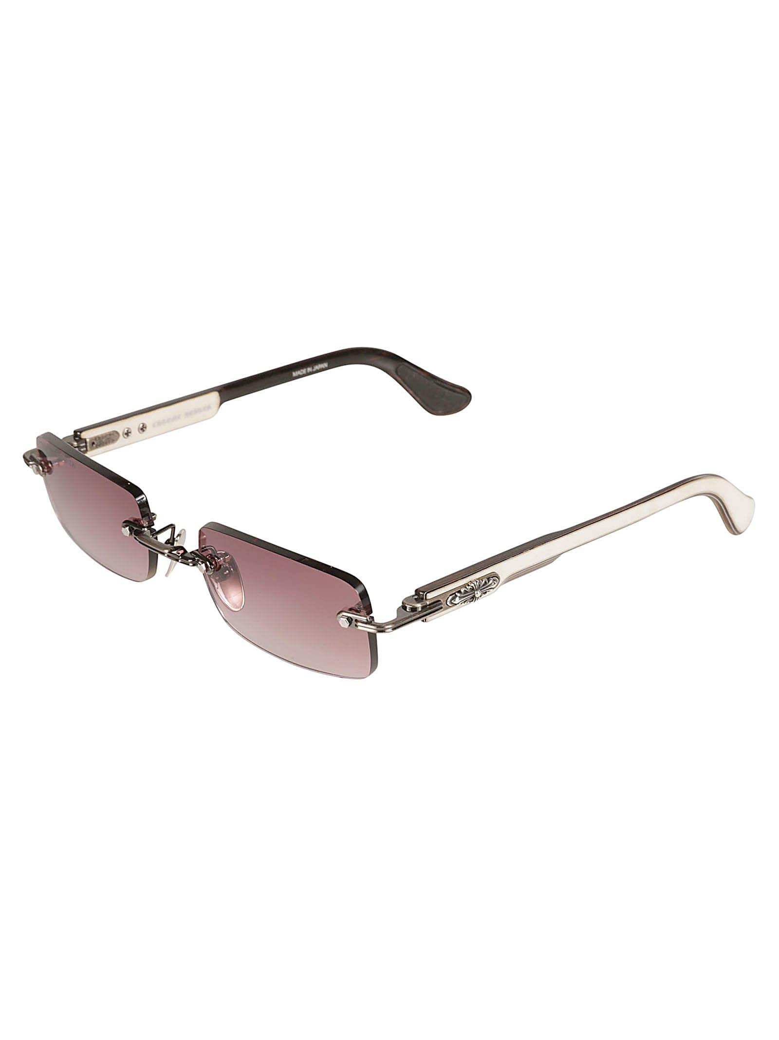 Chrome Hearts Rectangle Rimless Sunglasses in Brown | Lyst UK