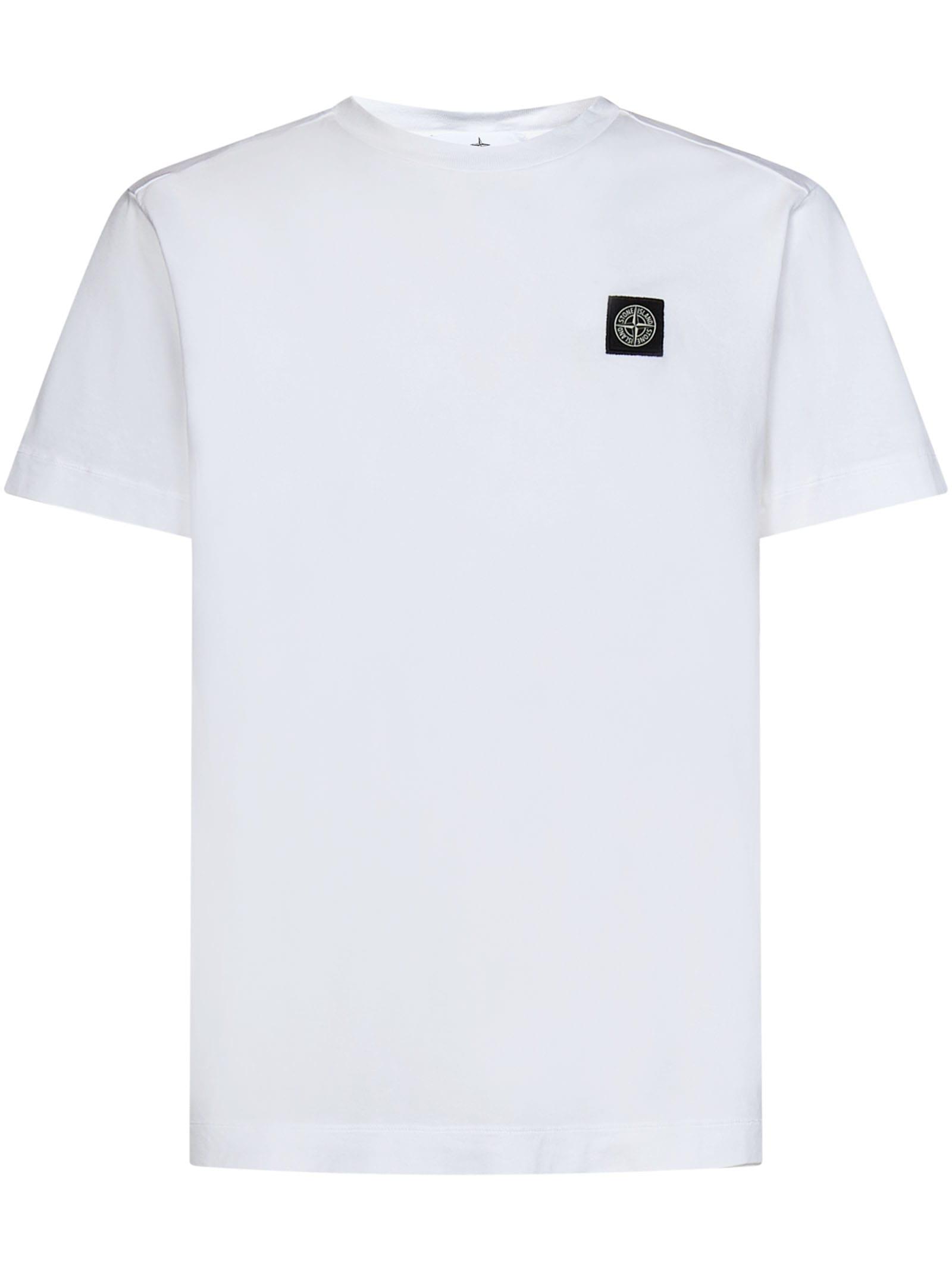 Stone Island T-shirt in White for Men | Lyst