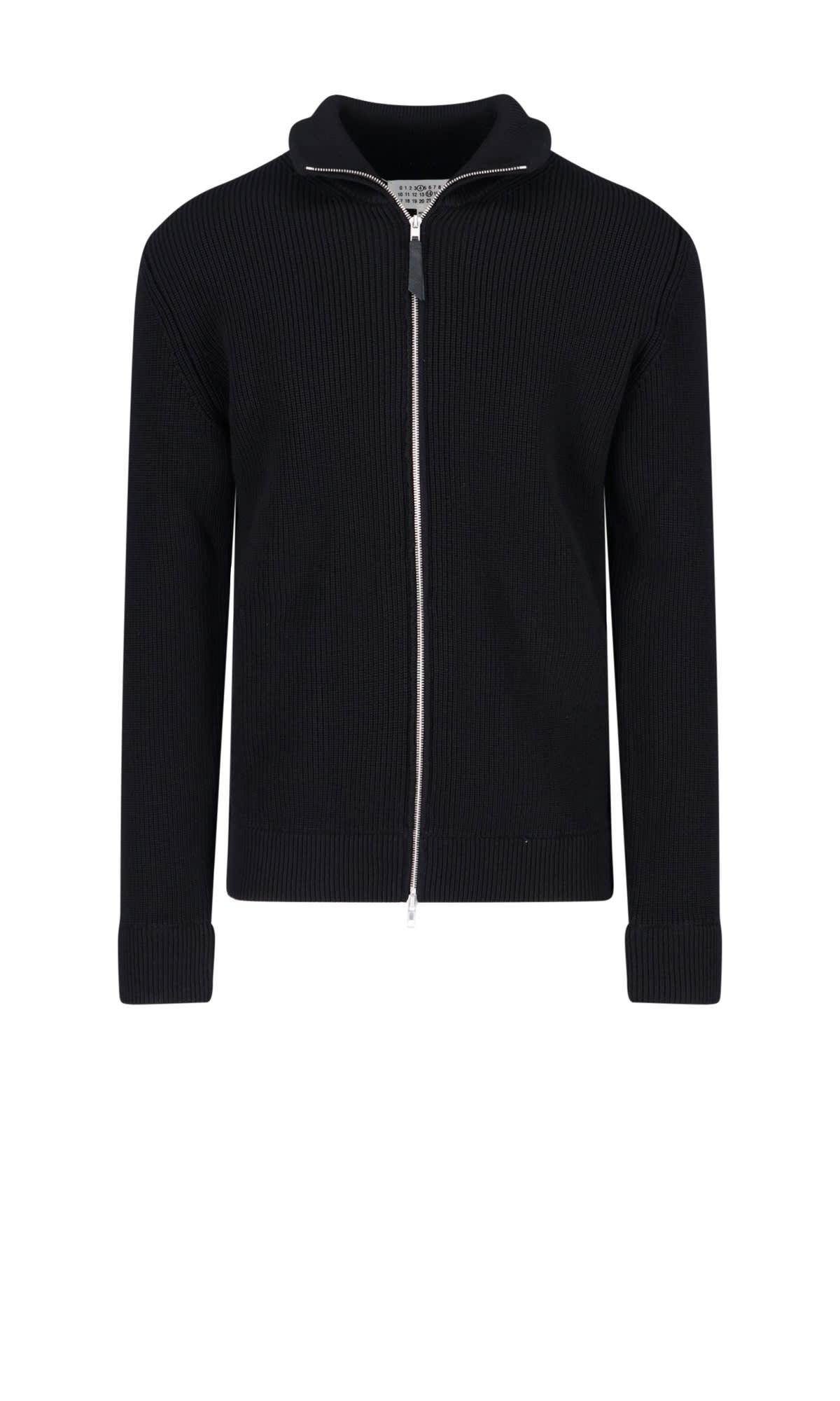 Maison Margiela Zip Sweater in Black for Men Lyst