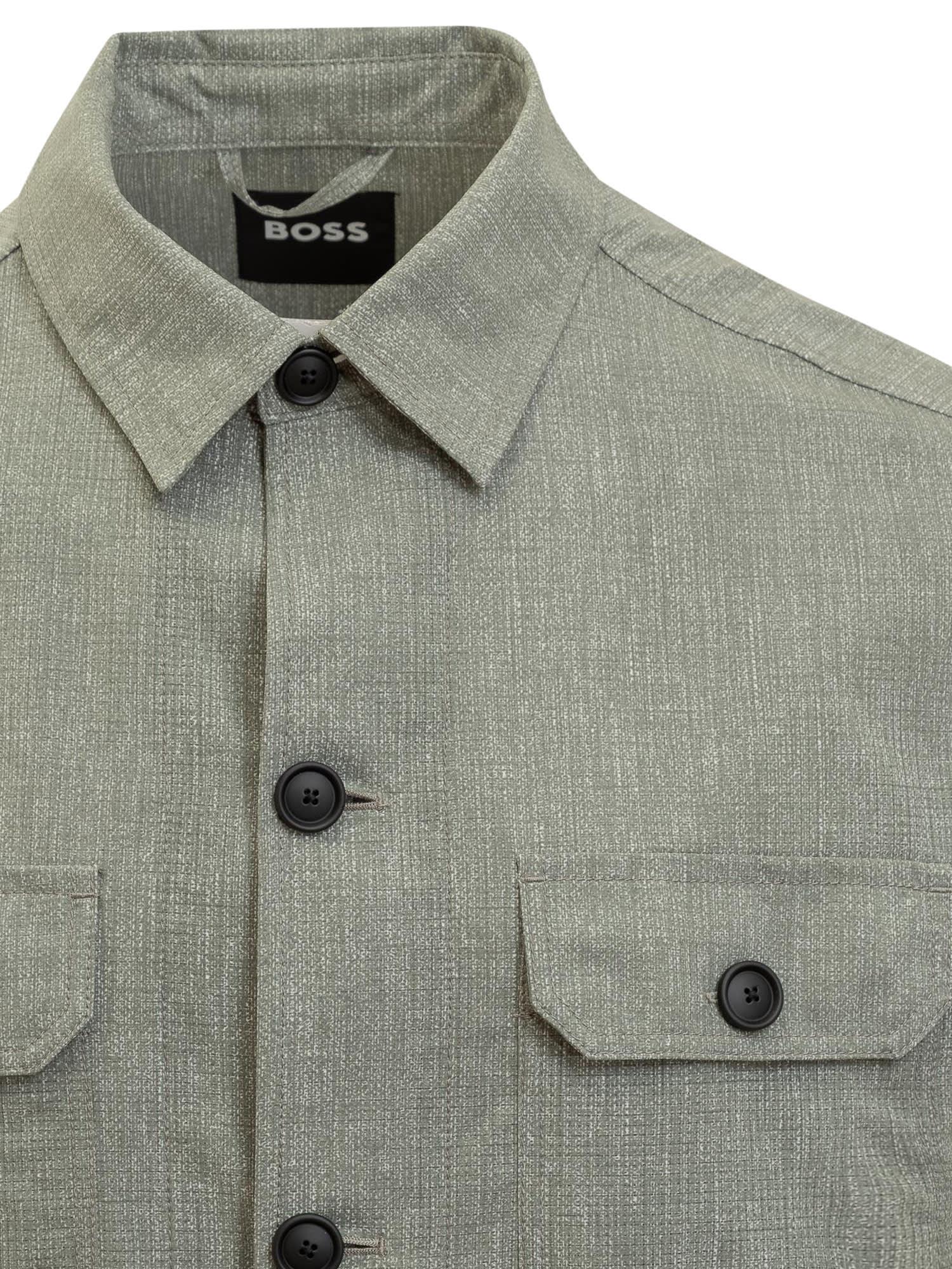 BOSS by HUGO BOSS Shirt Jacket in Gray for Men Lyst