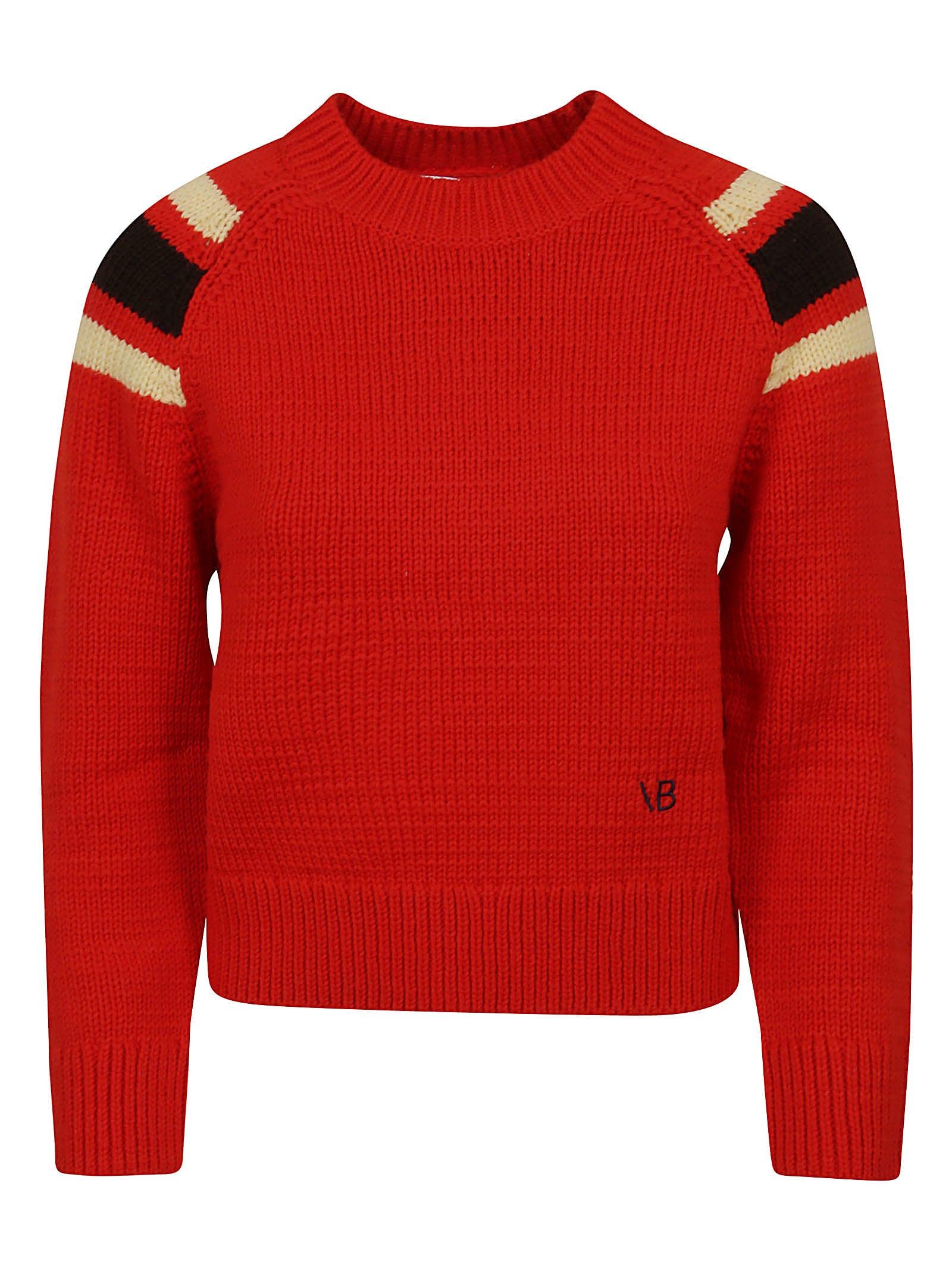 Victoria Beckham Wool Crew Fitted 