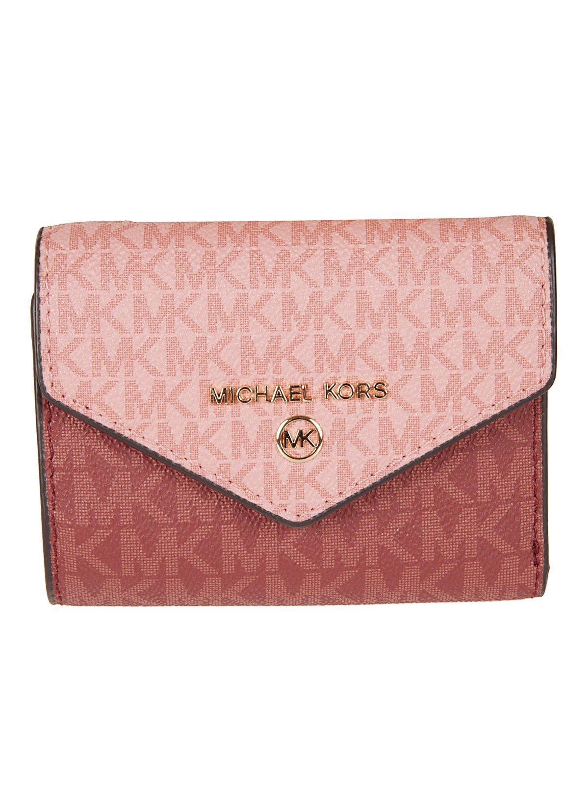MICHAEL Michael Kors Jet Set Logo Plaque Wallet | Lyst