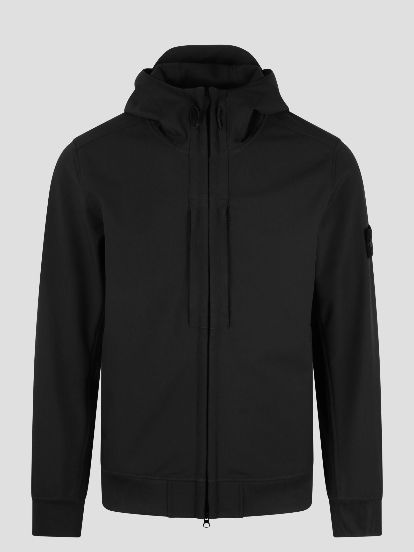 Artistiek autobiografie Auto Stone Island Soft Shell-r Jacket in Black for Men | Lyst