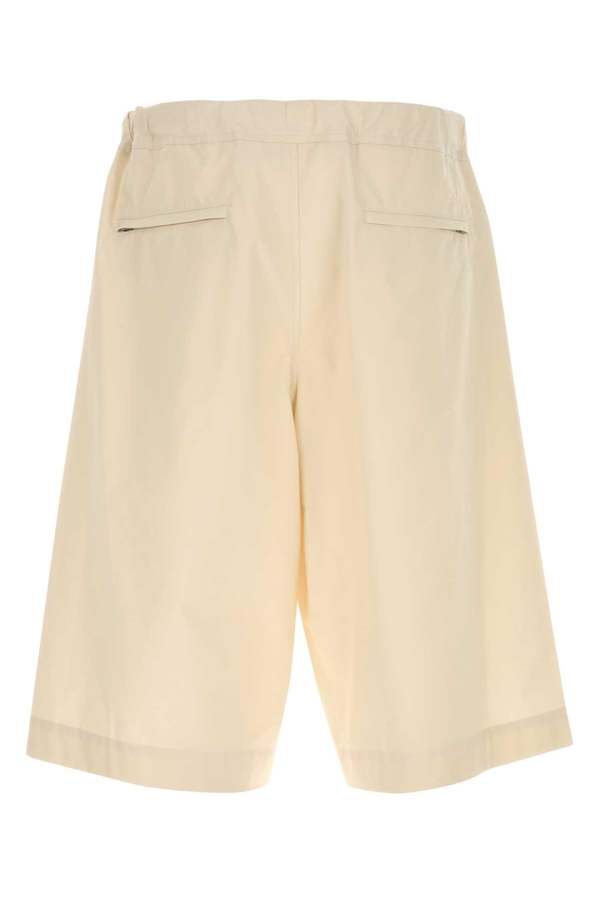 パンツ JIL SANDER Ivory Cotton Bermuda Shorts Jil Sander Ivory Cotton Bermuda Shorts in Natural for Men | Lyst