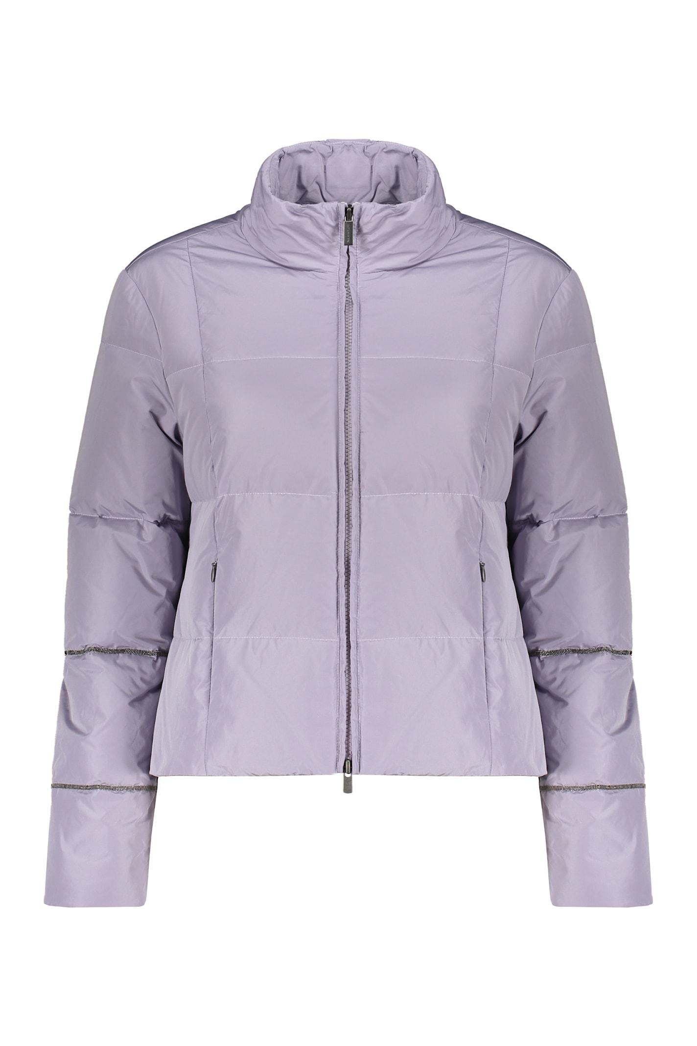 Fabiana Filippi Short Down Jacket in Purple | Lyst