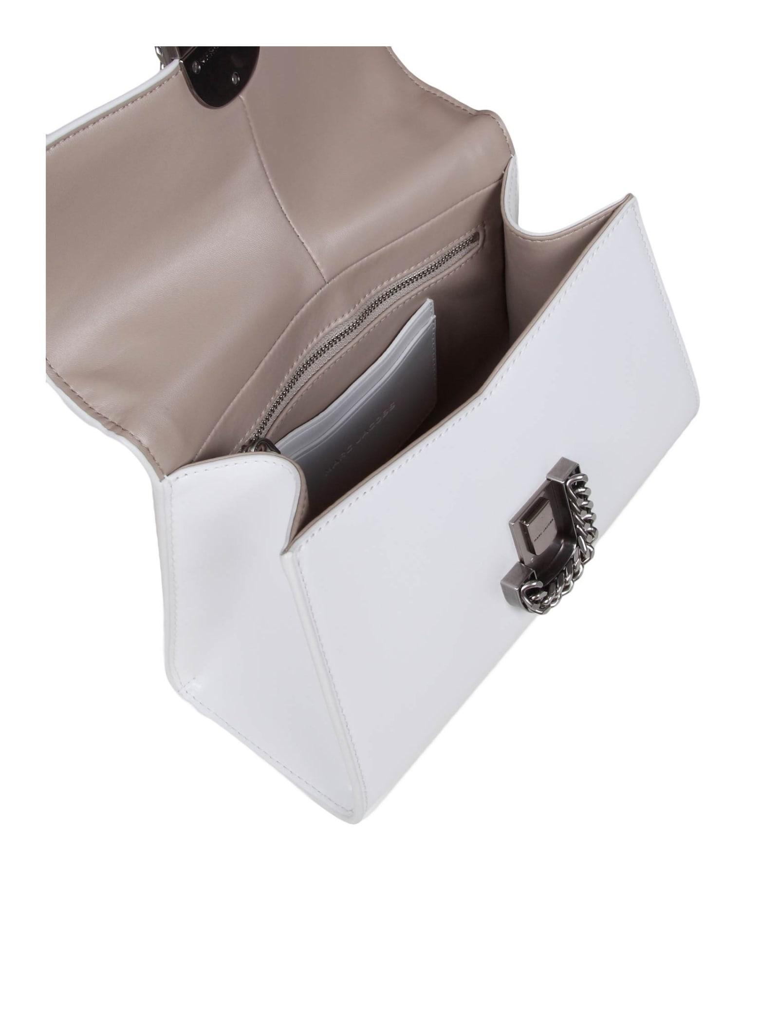 Leather Top Handle Bag White Leather Handbag Top Handle 