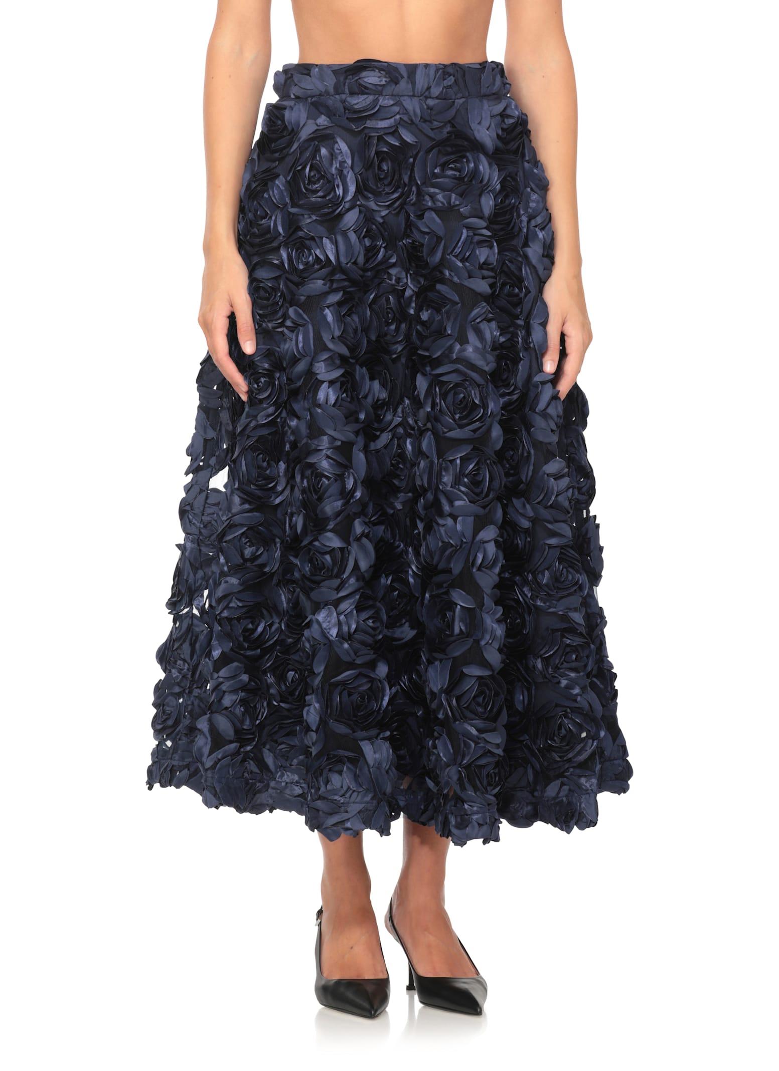 スカート Rotate Birger Christensen Floral Maxi Skirt Flower Maxi Skirt Light Blue - ROTATE Birger Christensen