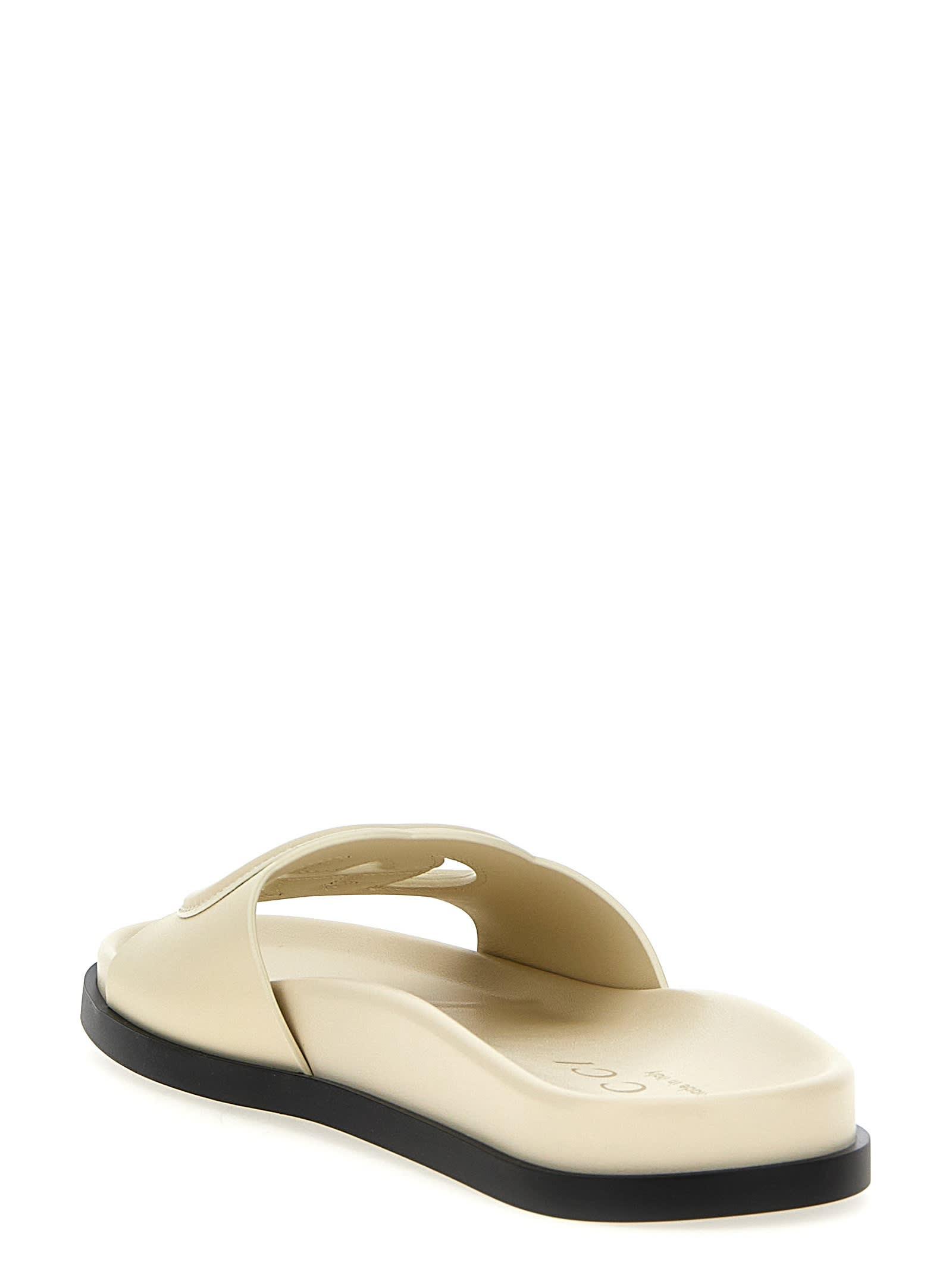 【関税込み】gucci LOGO CUT OUT SLIDES Gucci Logo Cut Out Slides | Lyst
