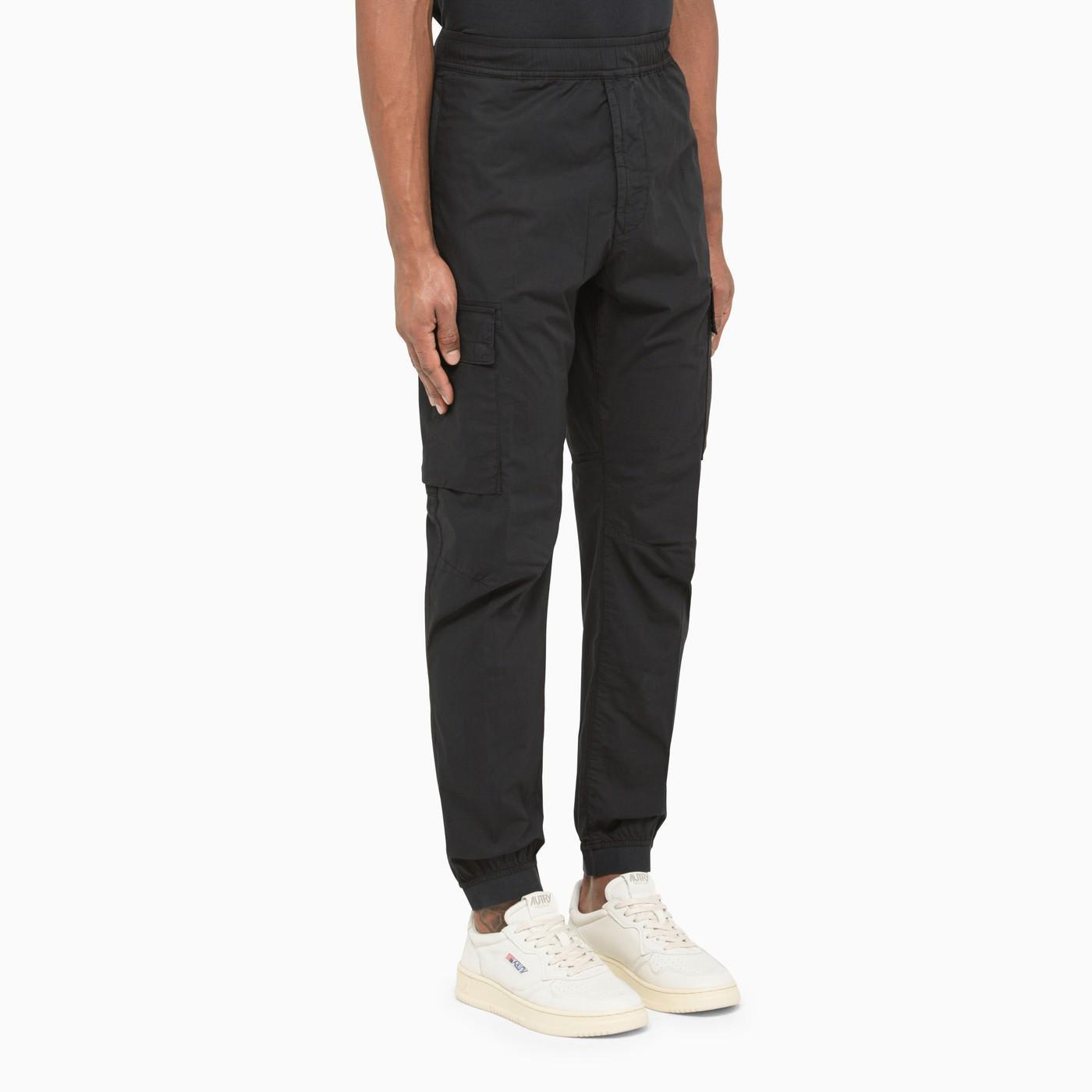 Stone Island Blue Cotton Cargo Pants - Blue in Black for Men | Lyst