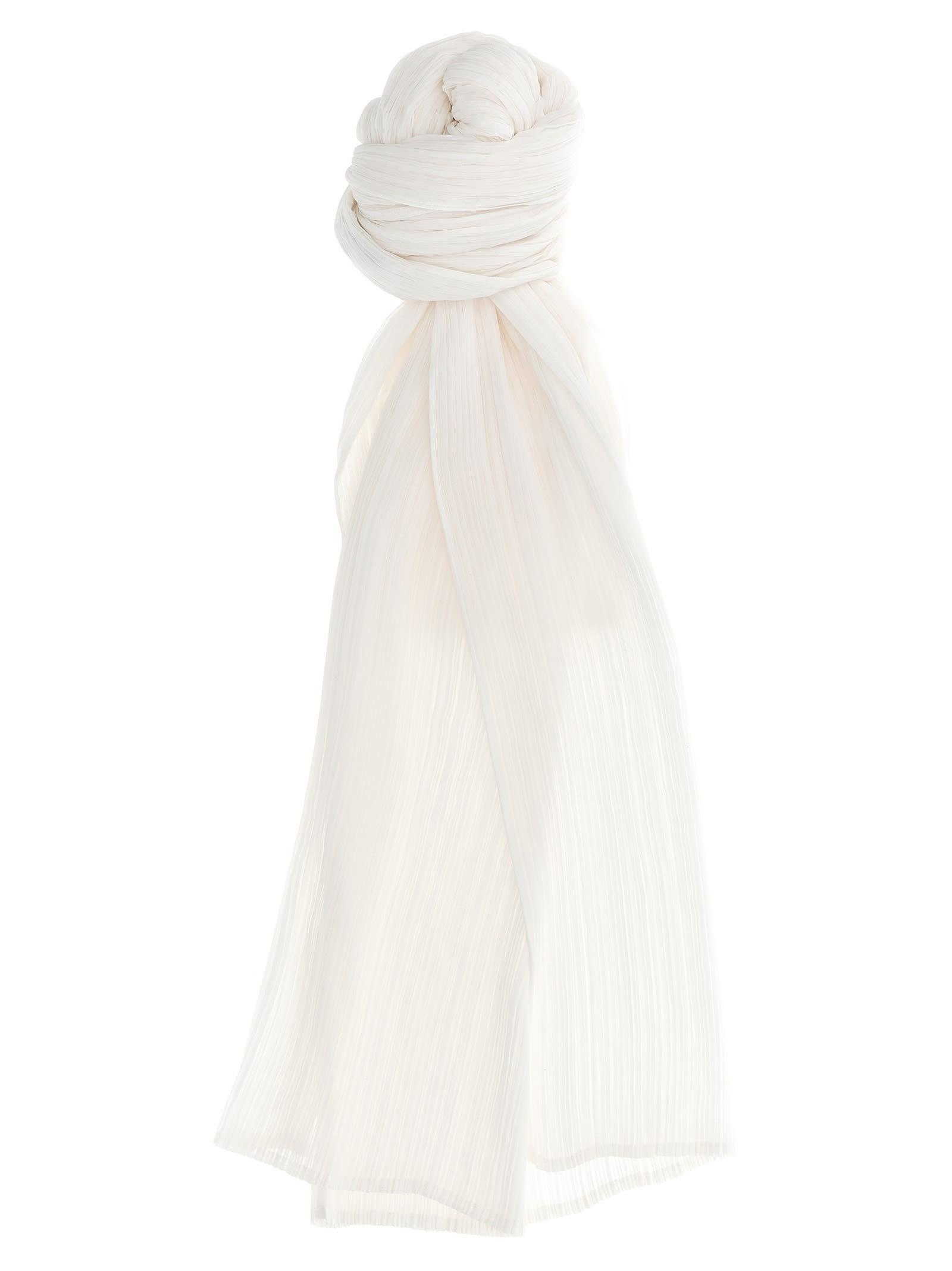 Pleats Please Issey Miyake 'Basic Madame-T Small' Stole in White