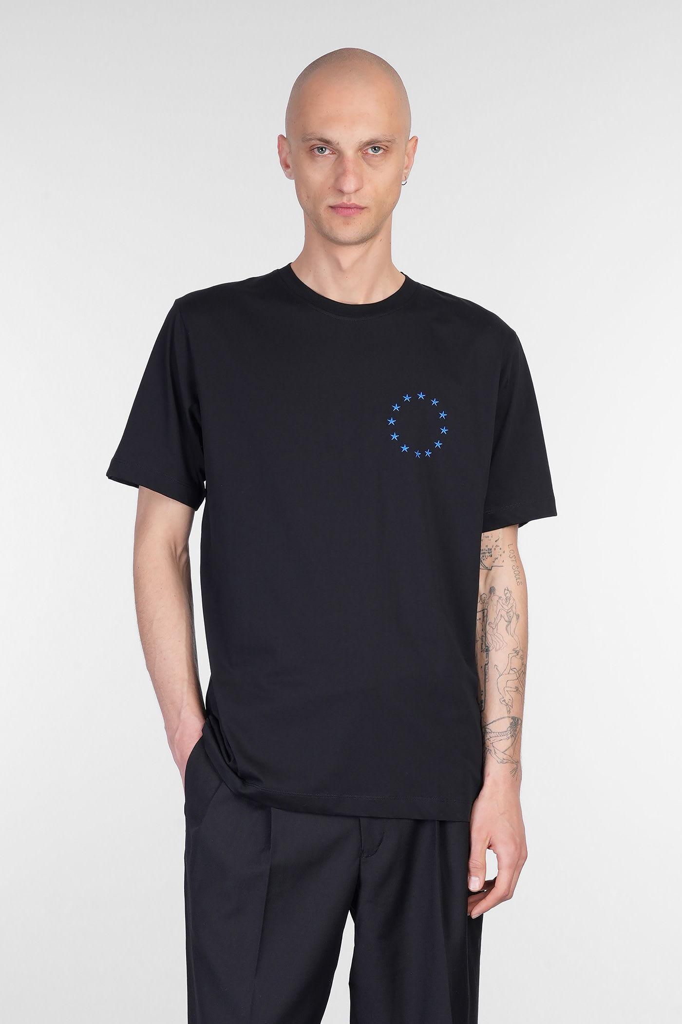 Tシャツ・カットソー ETUDES Men T Shirts E25MMTSH10399BLACK Black T-shirt Regular É Black – Via Store