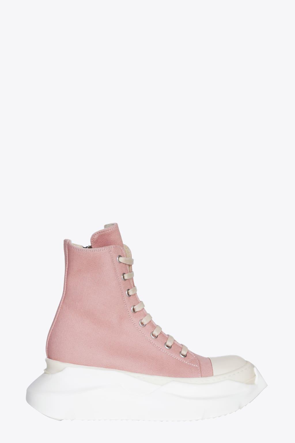 Rick Owens DRKSHDW Abstract Sneaks Faded Pink Canvas High Sneaker -  Abstract Sneak | Lyst