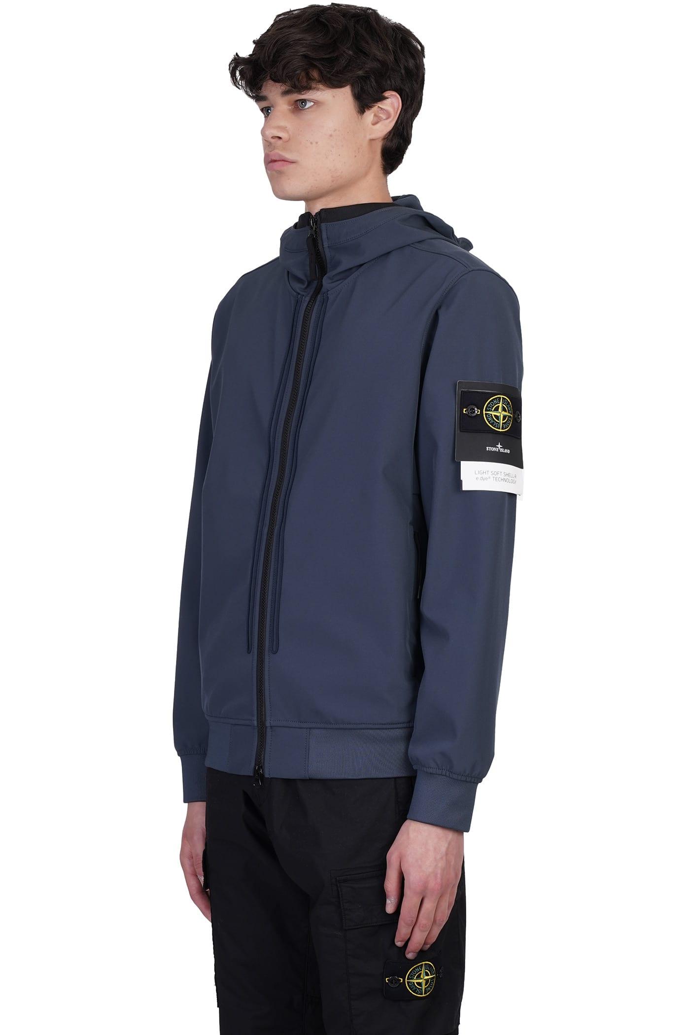 Stone Island Casual Jacket In Polyester in Blue for Men | Lyst