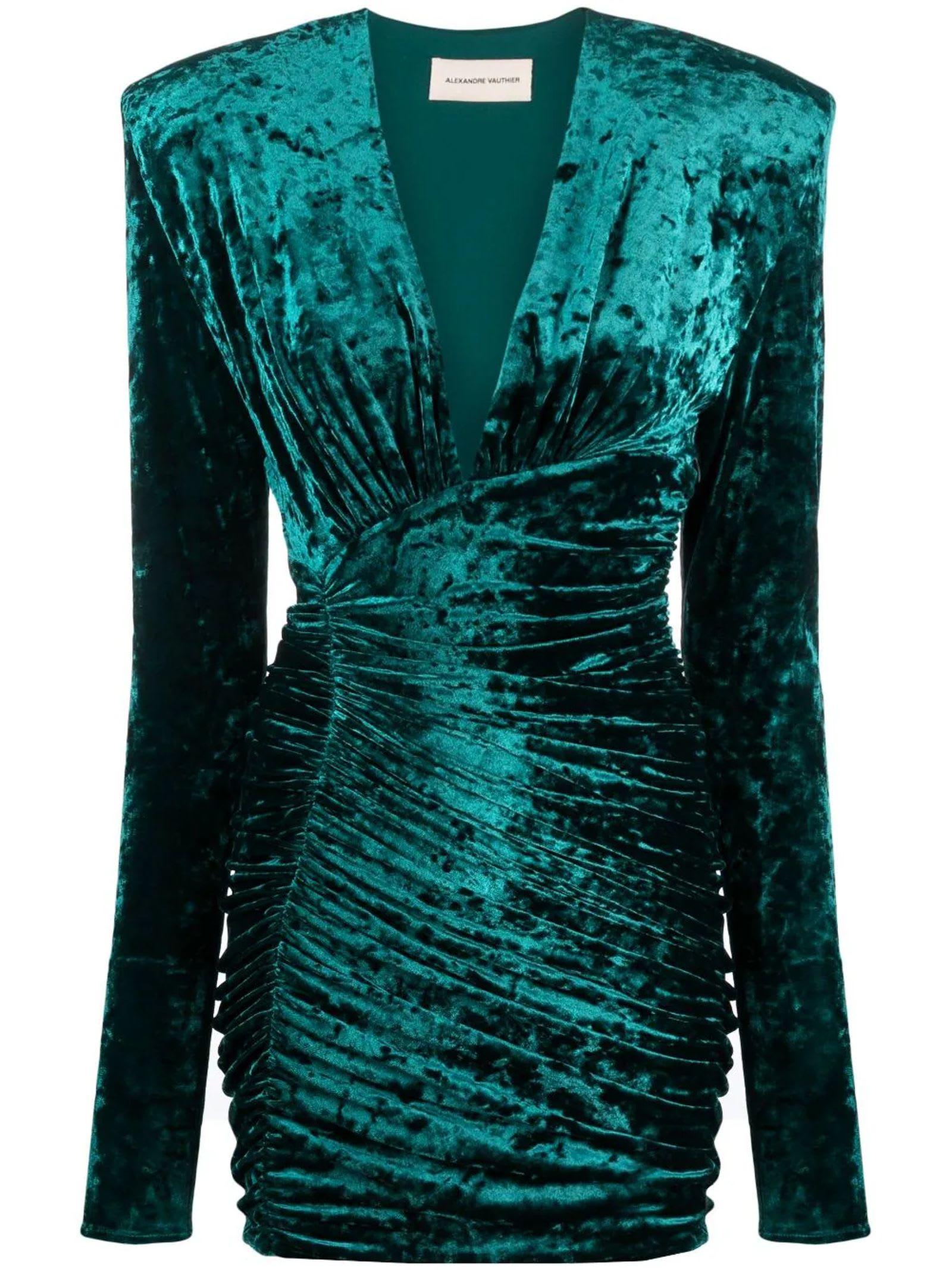 Alexandre vauthier velvet mini dress cheap