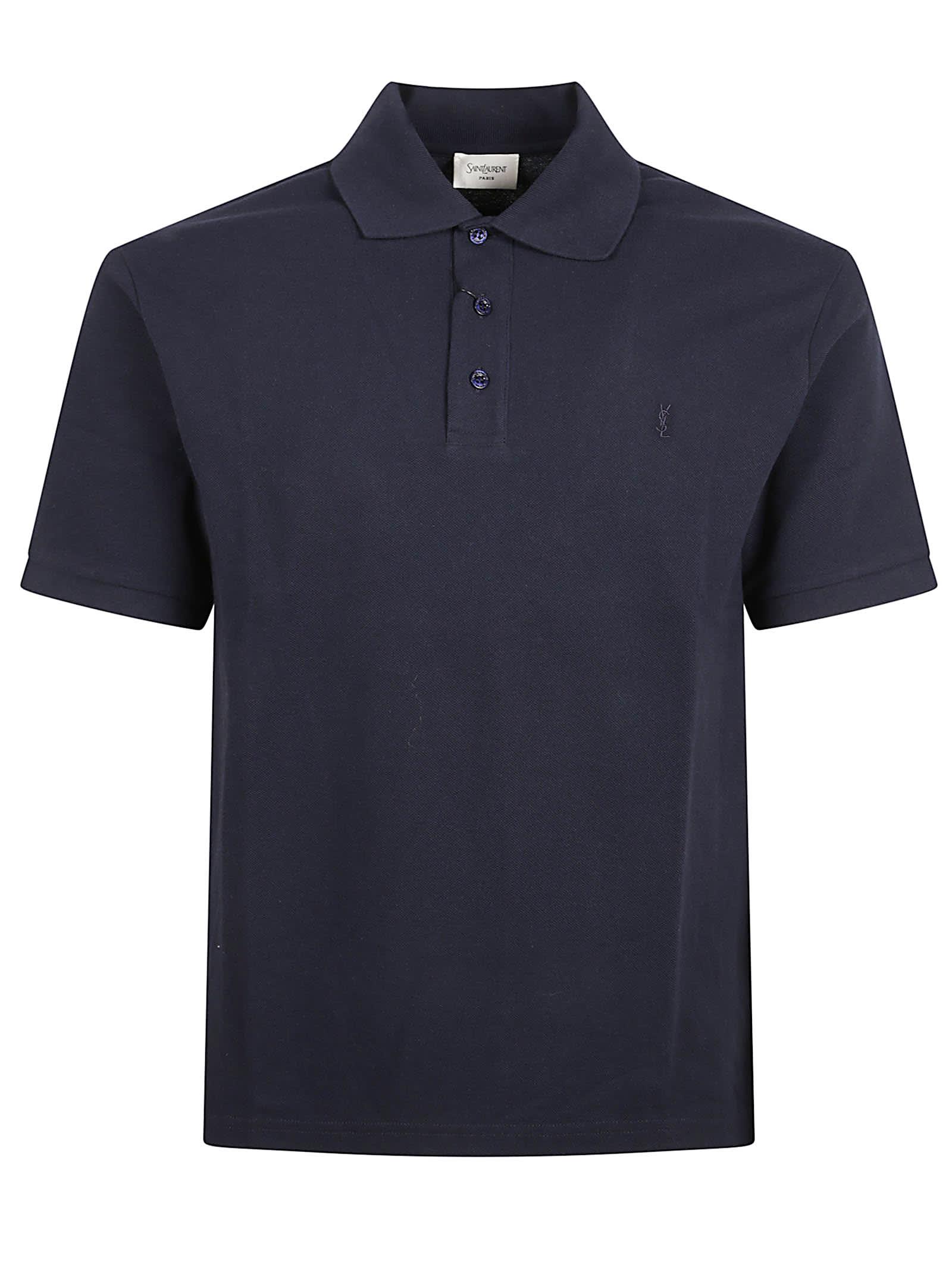SAINT LAURENT カサンドラロゴ刺繍 半袖ポロシャツ SAINT LAURENT