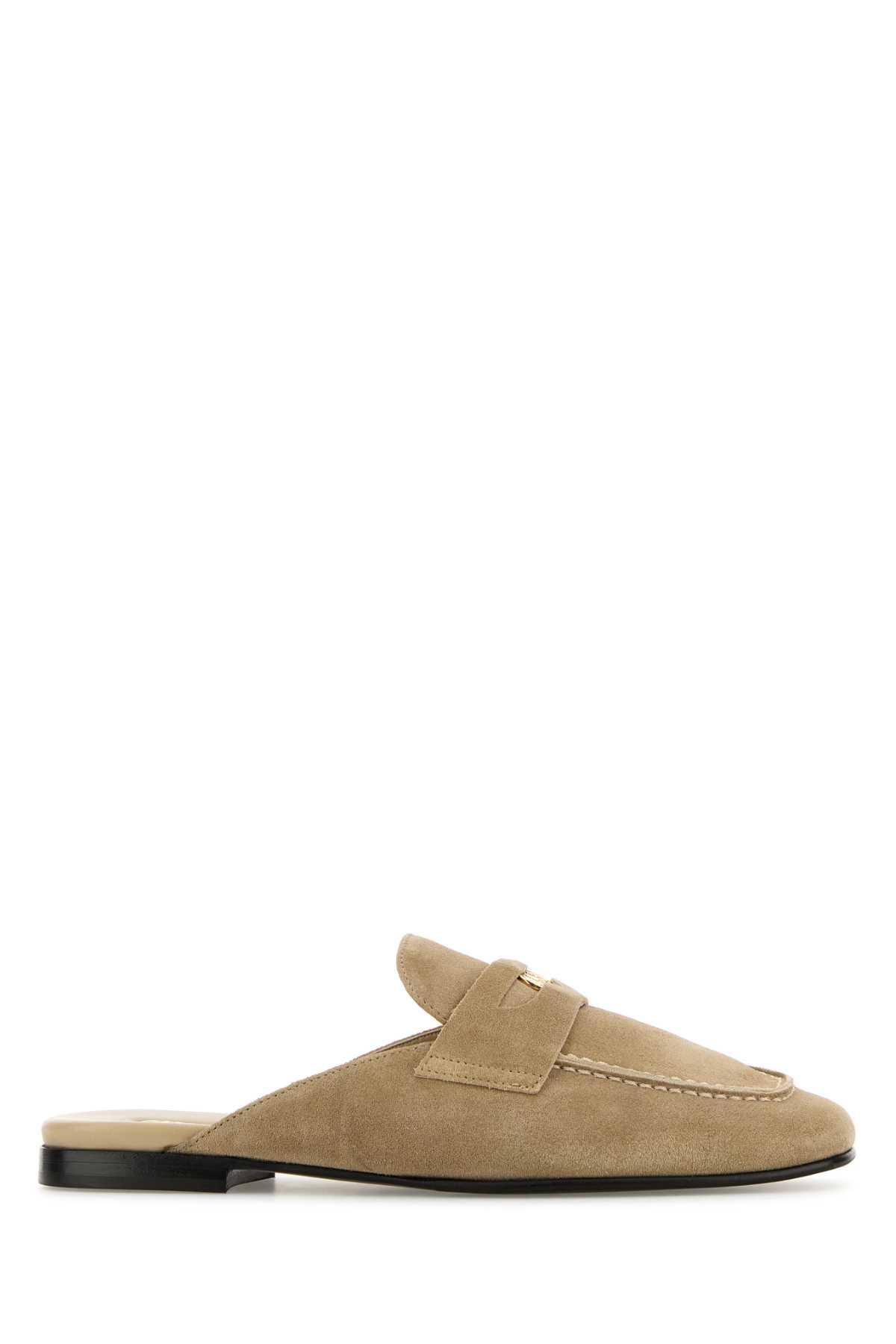 【関税&送料込】Miu Miu Olive Green Suede Slippers Miu Miu Olive Green Suede Slippers | italist