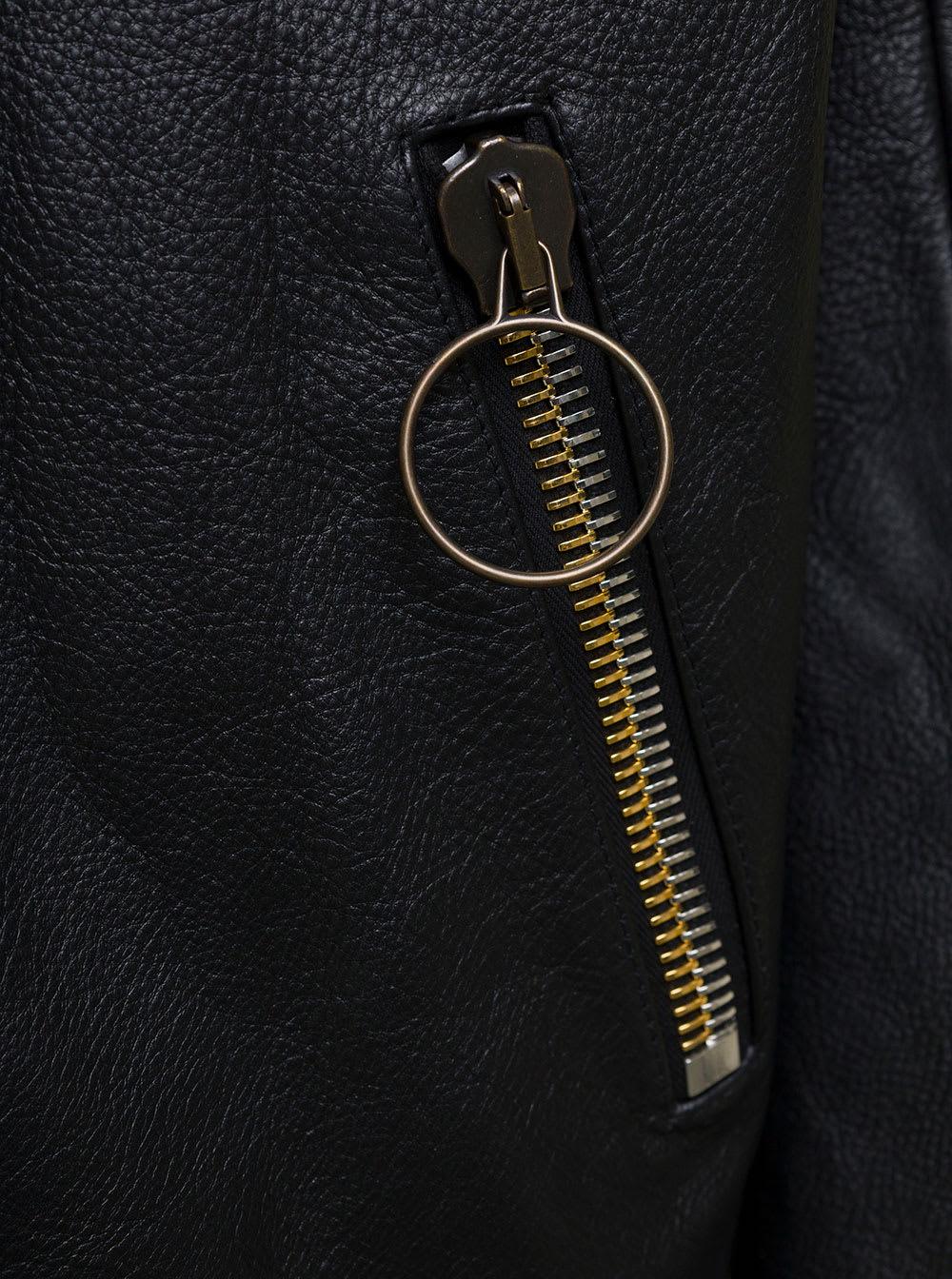 A.P.C. biker leather jacket - Black