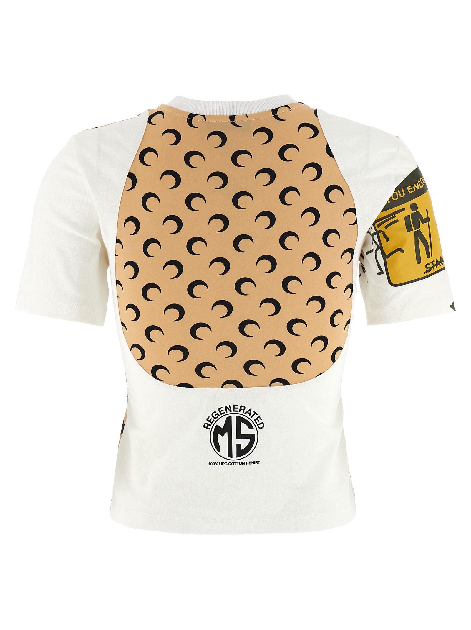 Marine Serre Regenerated T-shirt in White | Lyst