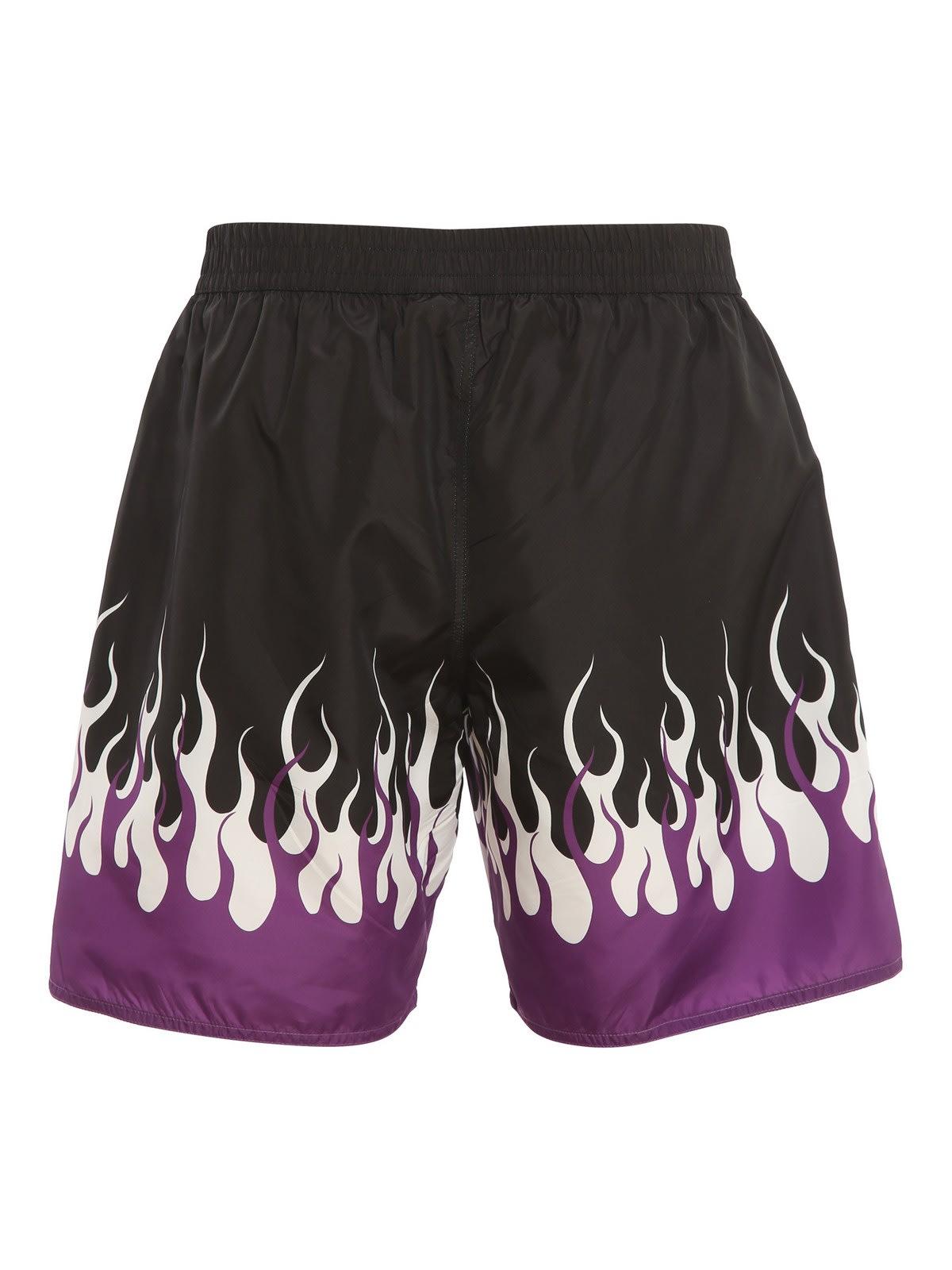 Purple Brand Jumbo Monogram Swim Shorts - Black