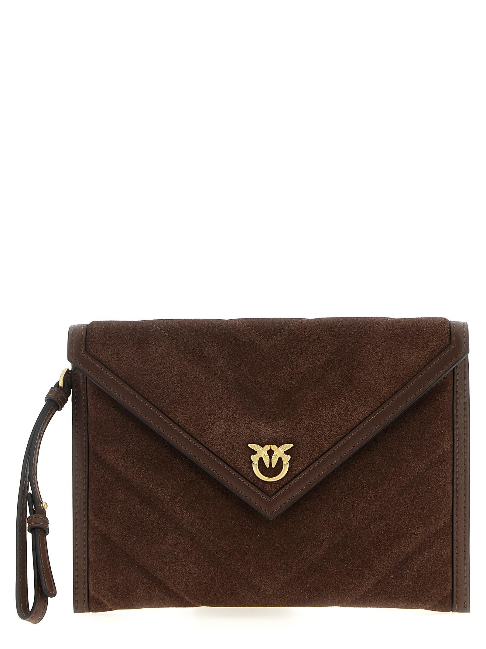 クラッチバッグ PINKO Suede clutch 104277A27K-HI0Q