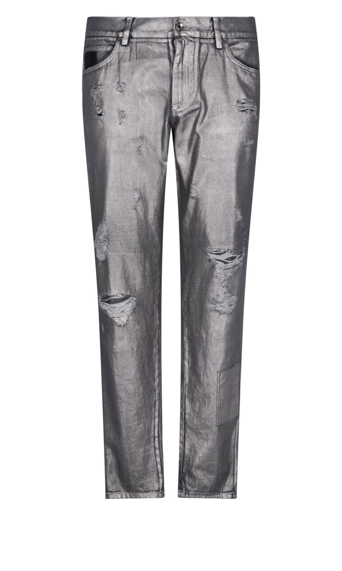 Dolce \u0026 Gabbana Denim Coated Jeans in 