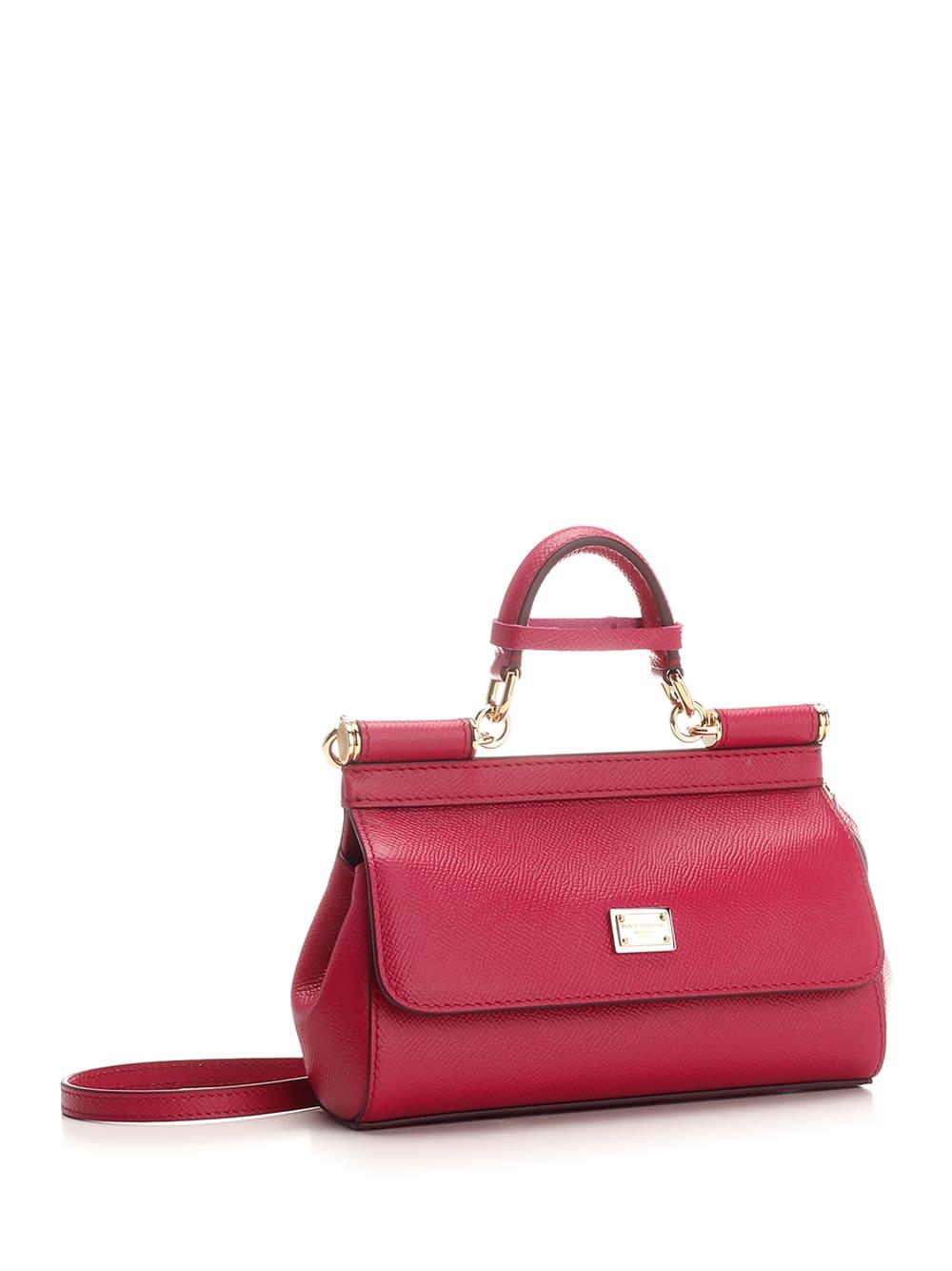 Dolce & Gabbana: Pink Small Sicily Bag