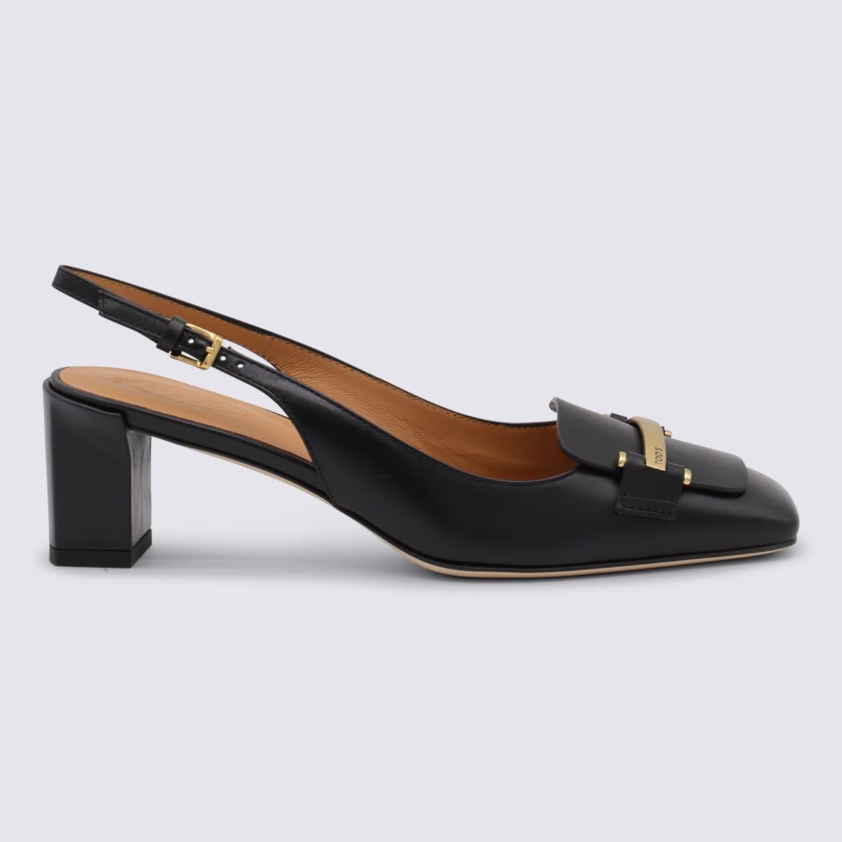 【関税＆送料込み】Tod'S Leather Slingback Pumps Woman BURGUNDY Slingback Pumps in Leather