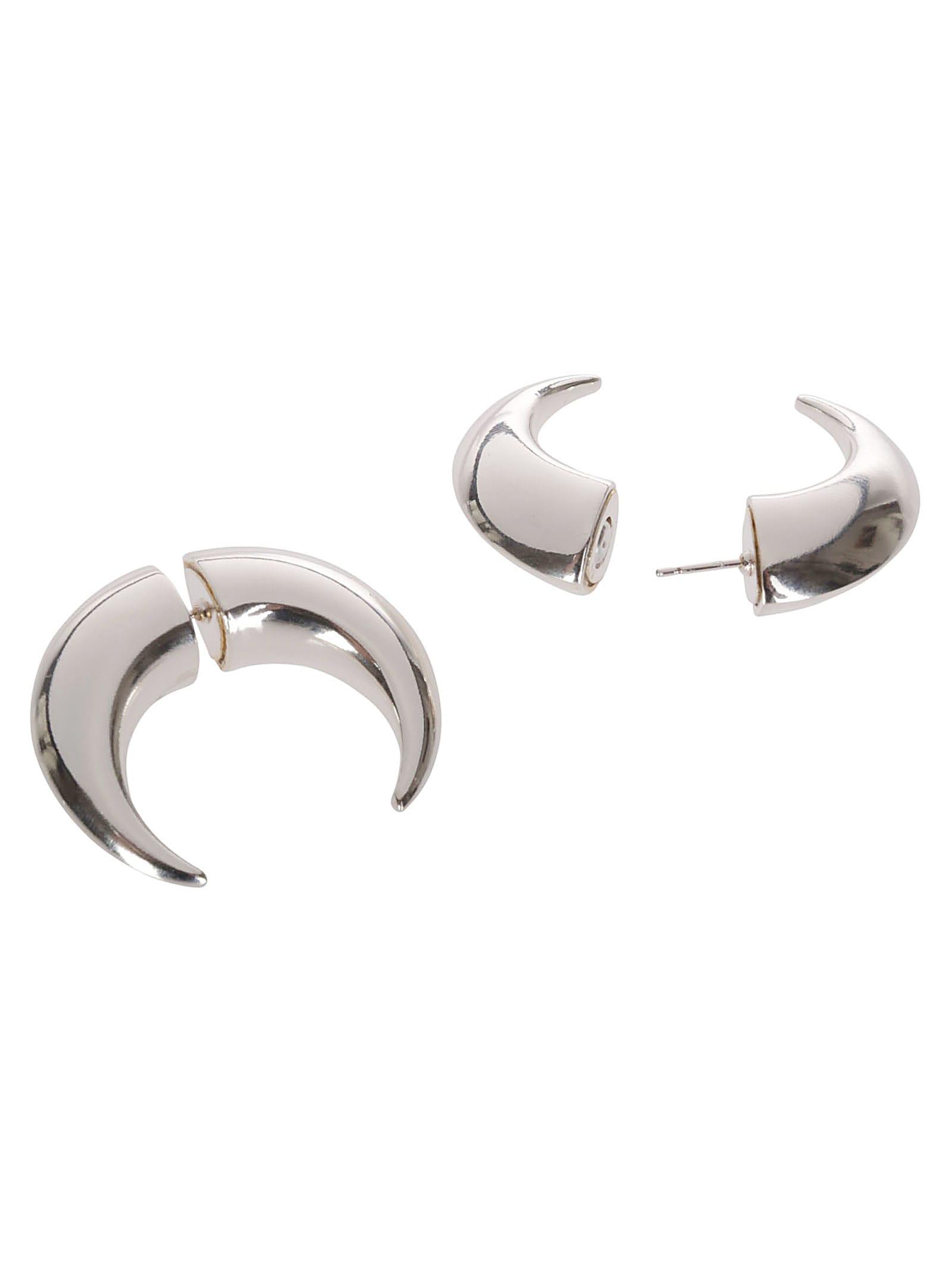 Marine Serre Regenerated Tin Chamanic Stud Earrings in White | Lyst